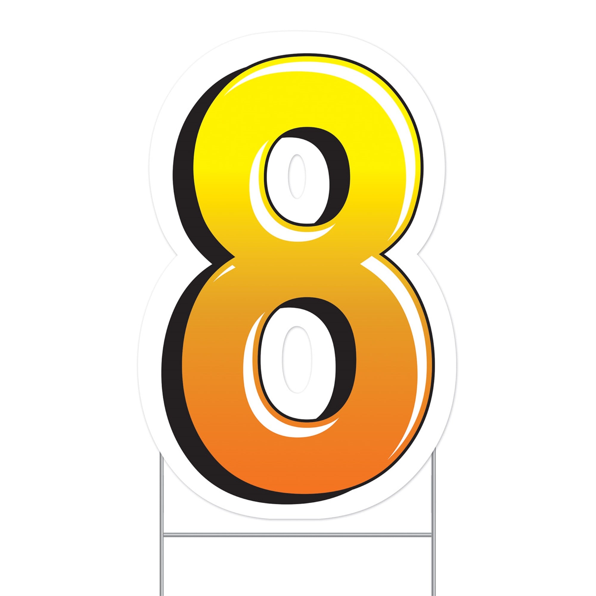 Plastic  8  Yard Sign, (Pack Of 3)