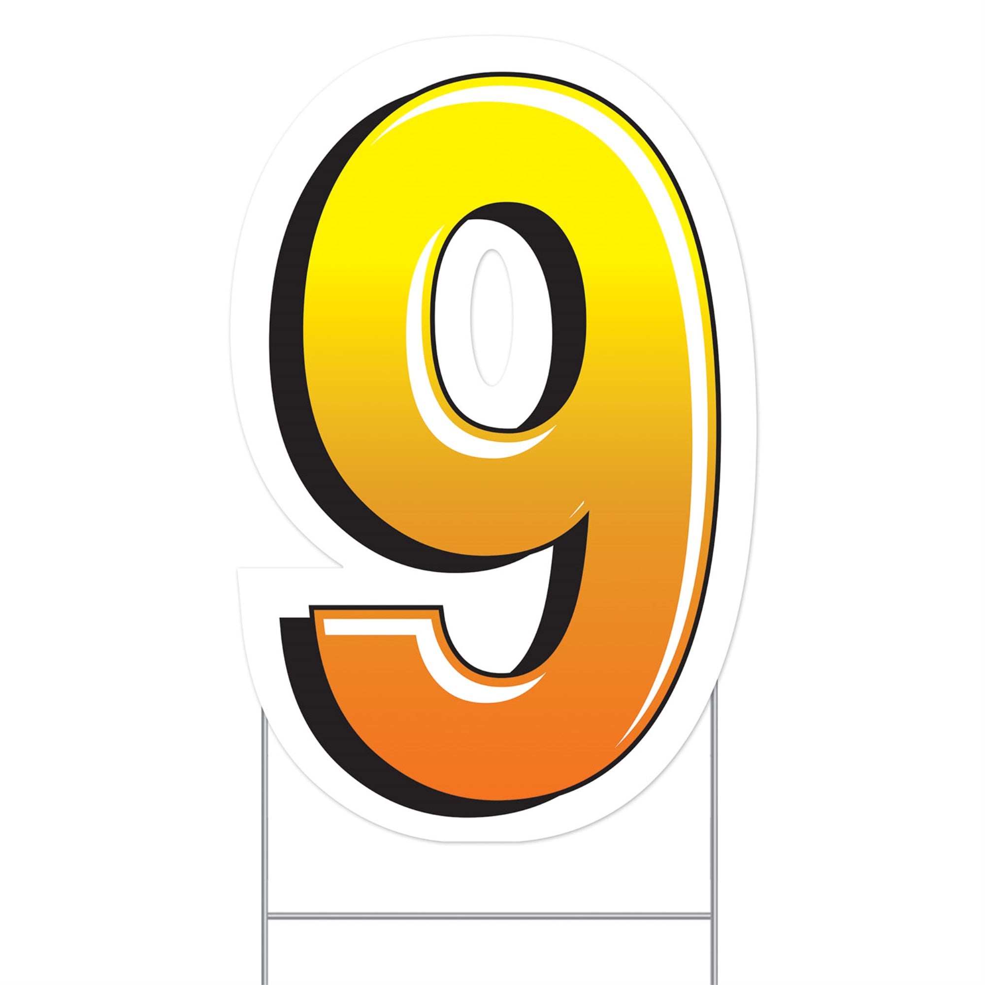 Plastic  9  Yard Sign, (Pack Of 3)
