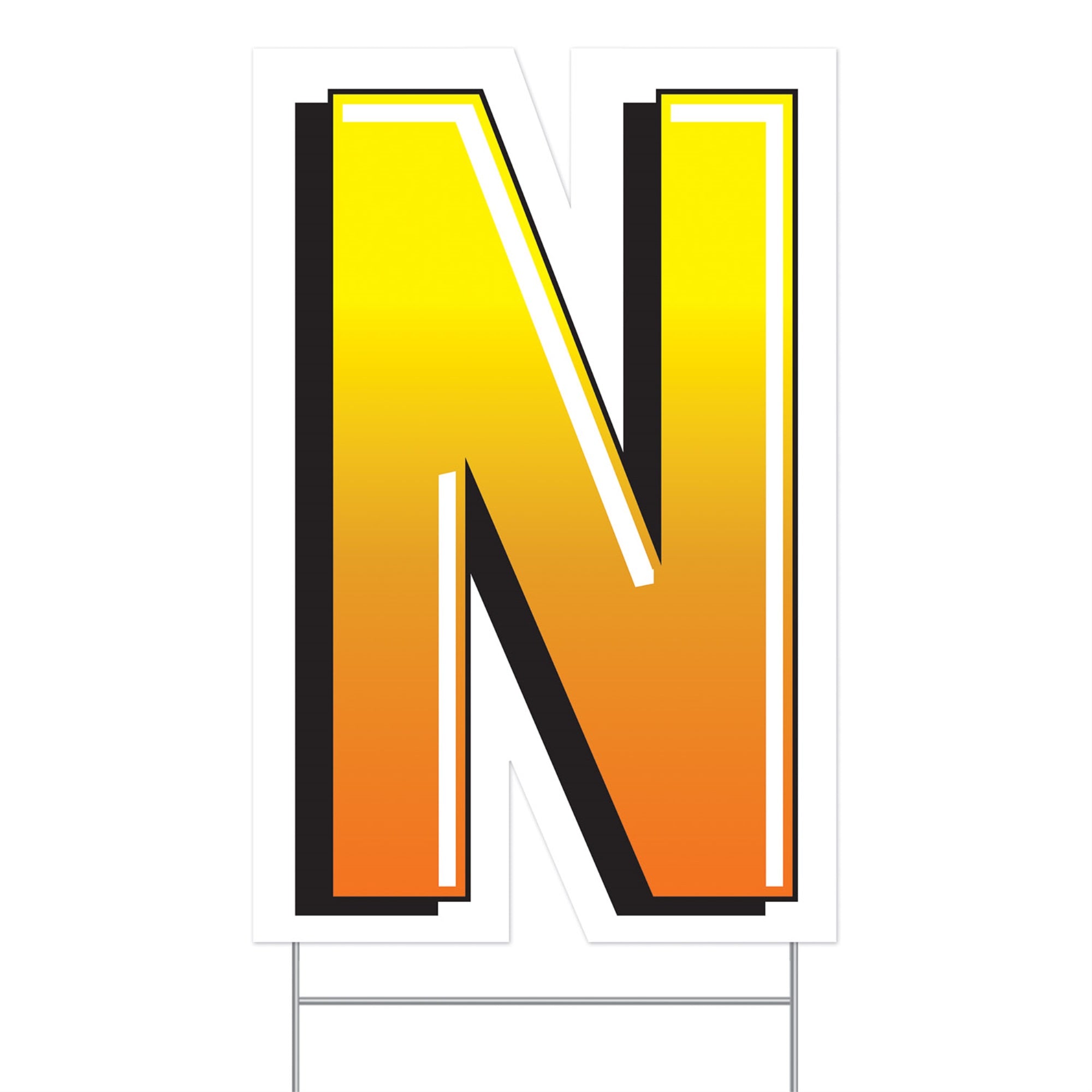 Plastic  N  Yard Sign, (Pack Of 3)