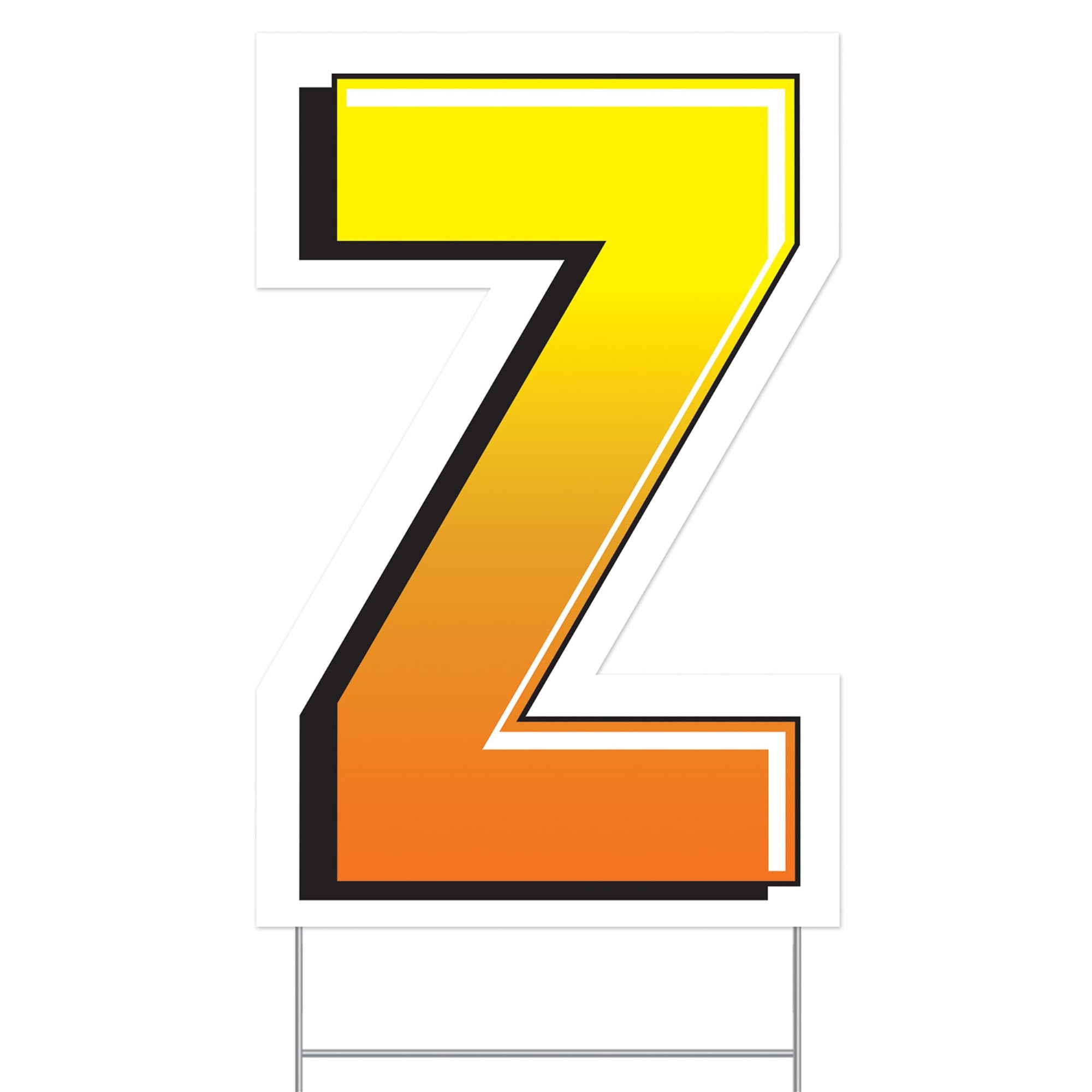 Plastic  Z  Yard Sign, (Pack Of 3)