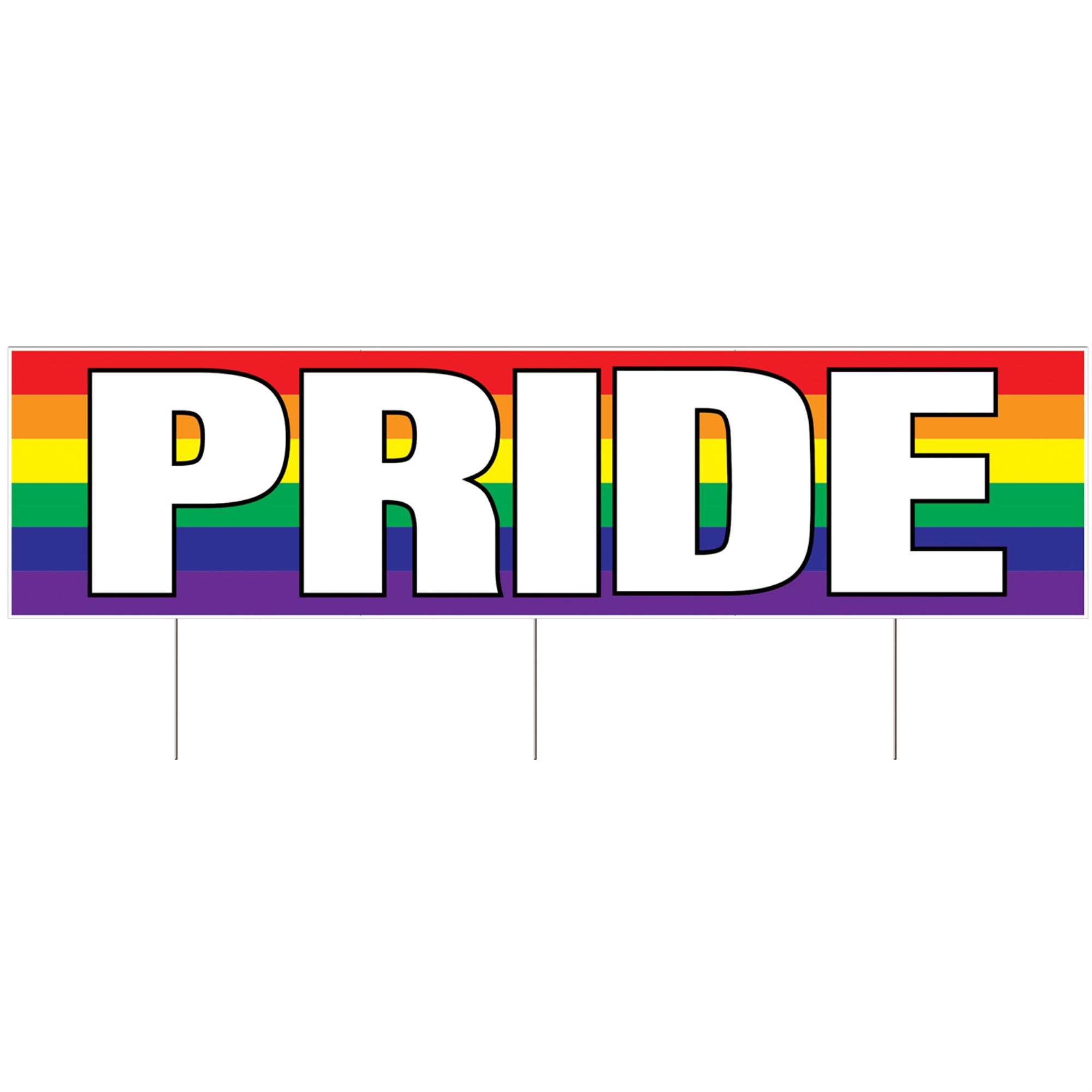 Plastic Jumbo Pride Yard Sign, (Pack Of 6)