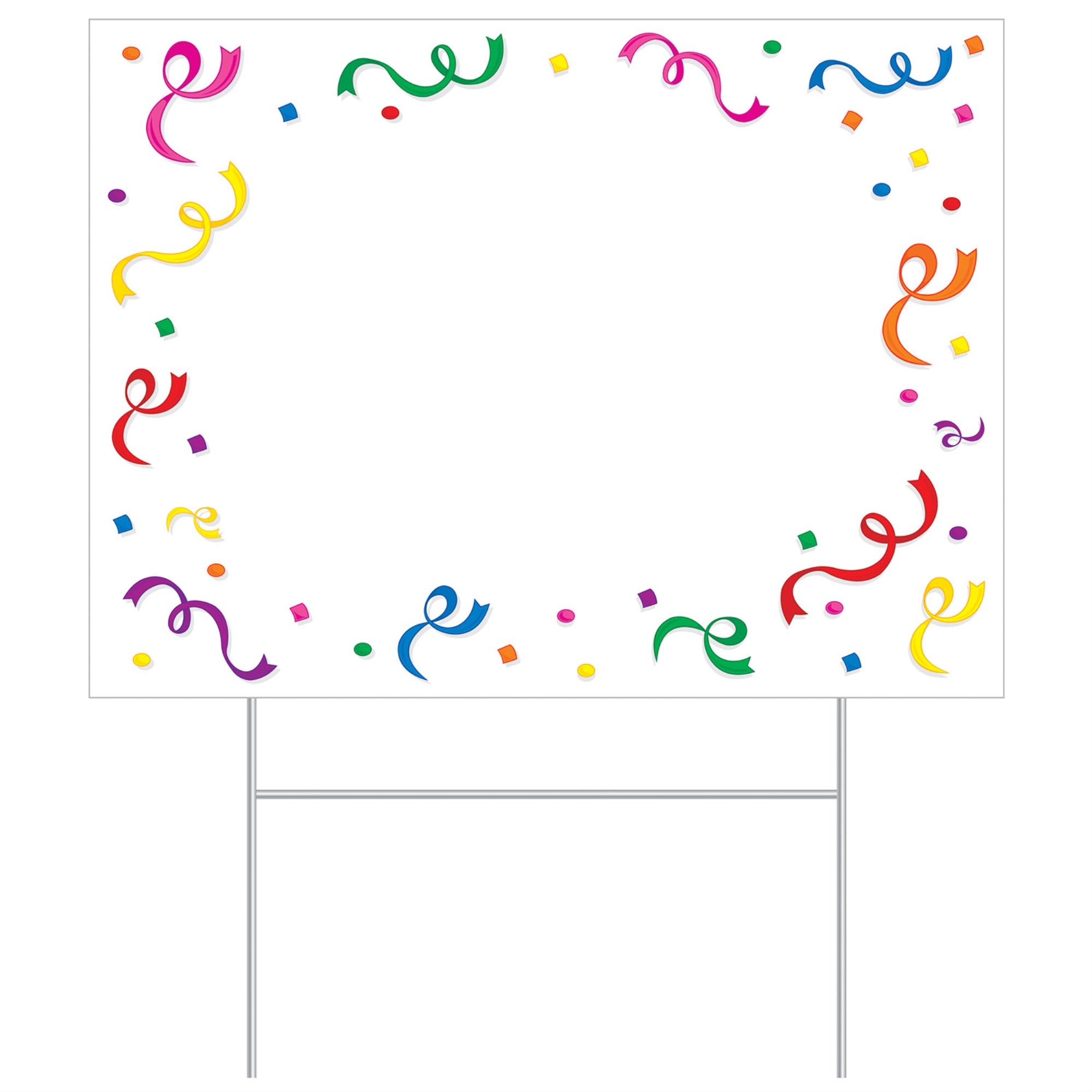 Plastic  Blank  Yard Sign, (Pack Of 6)