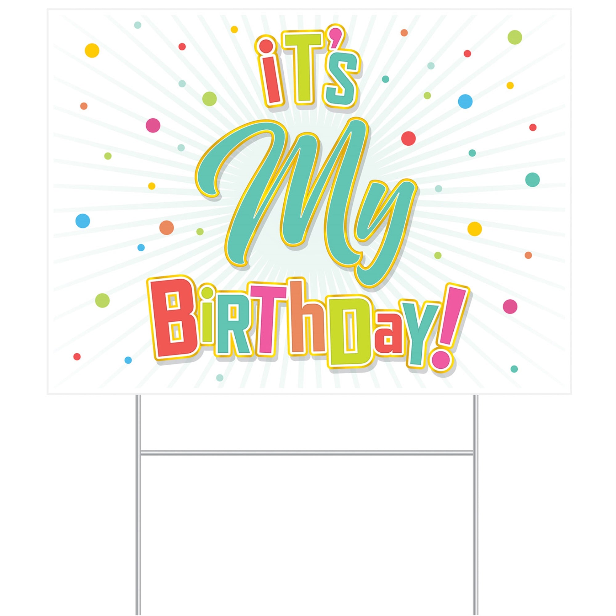 Plastic Its My Birthday! Yard Sign, (Pack Of 6)