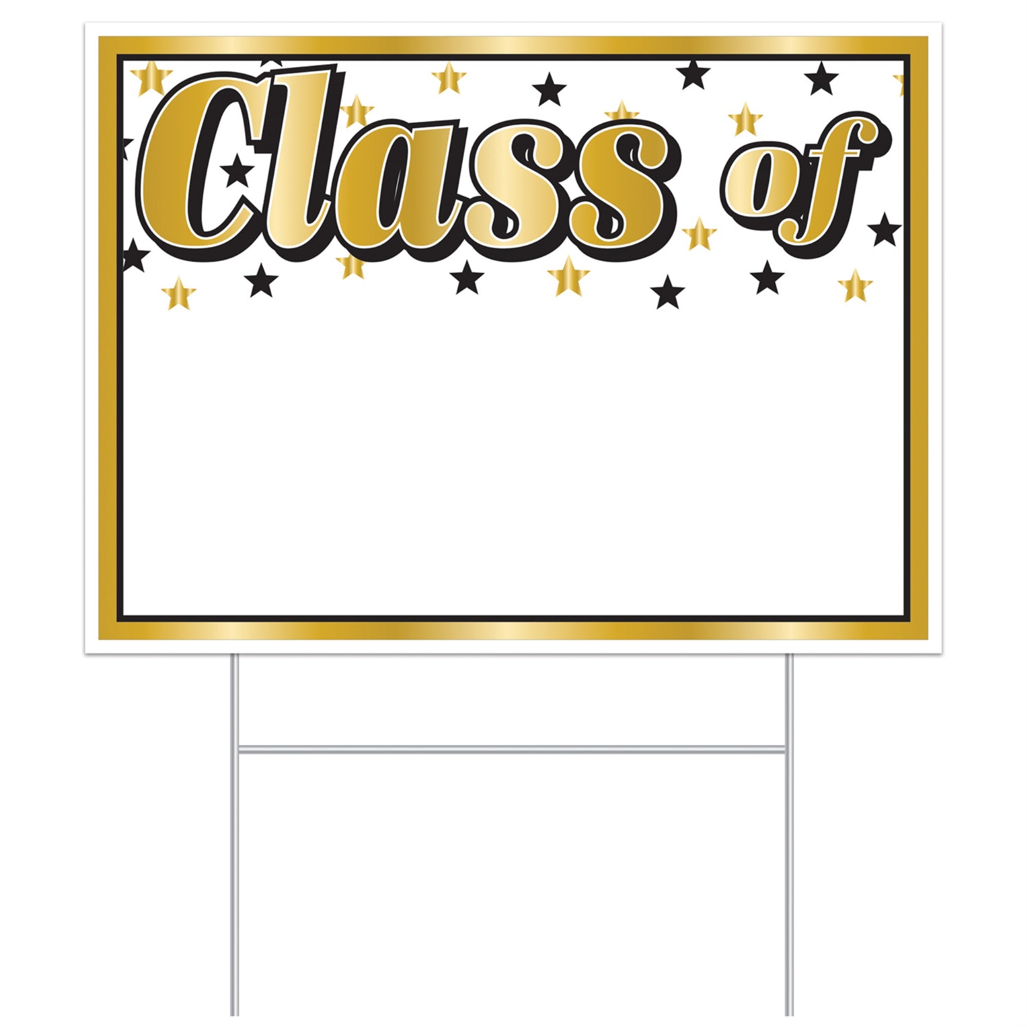 Plastic  Class Of  Yard Sign, (Pack Of 6)