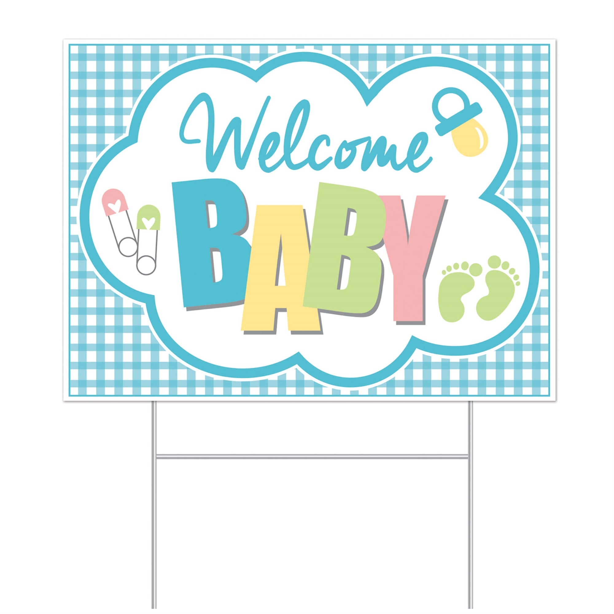Plastic Welcome Baby Yard Sign, (Pack Of 6)