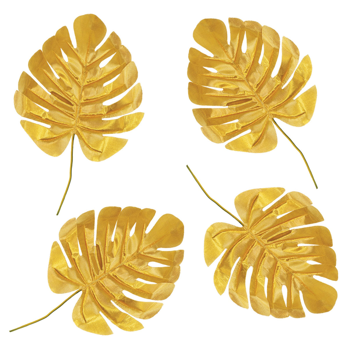 Fabric Gold Palm Leaves, (Pack Of 6)