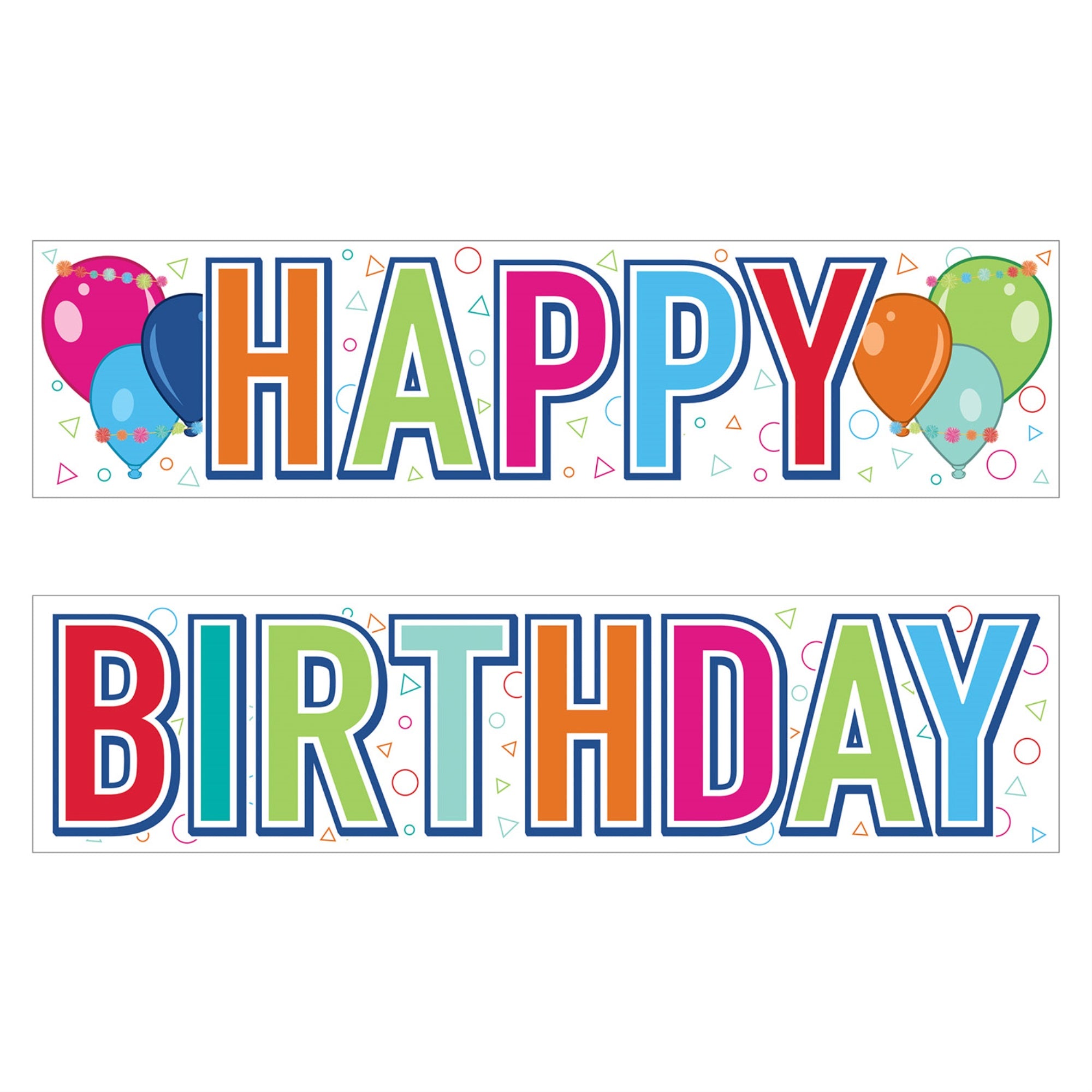 Plas Jumbo Happy Birthday Yard Sign Set, (Pack Of 6)