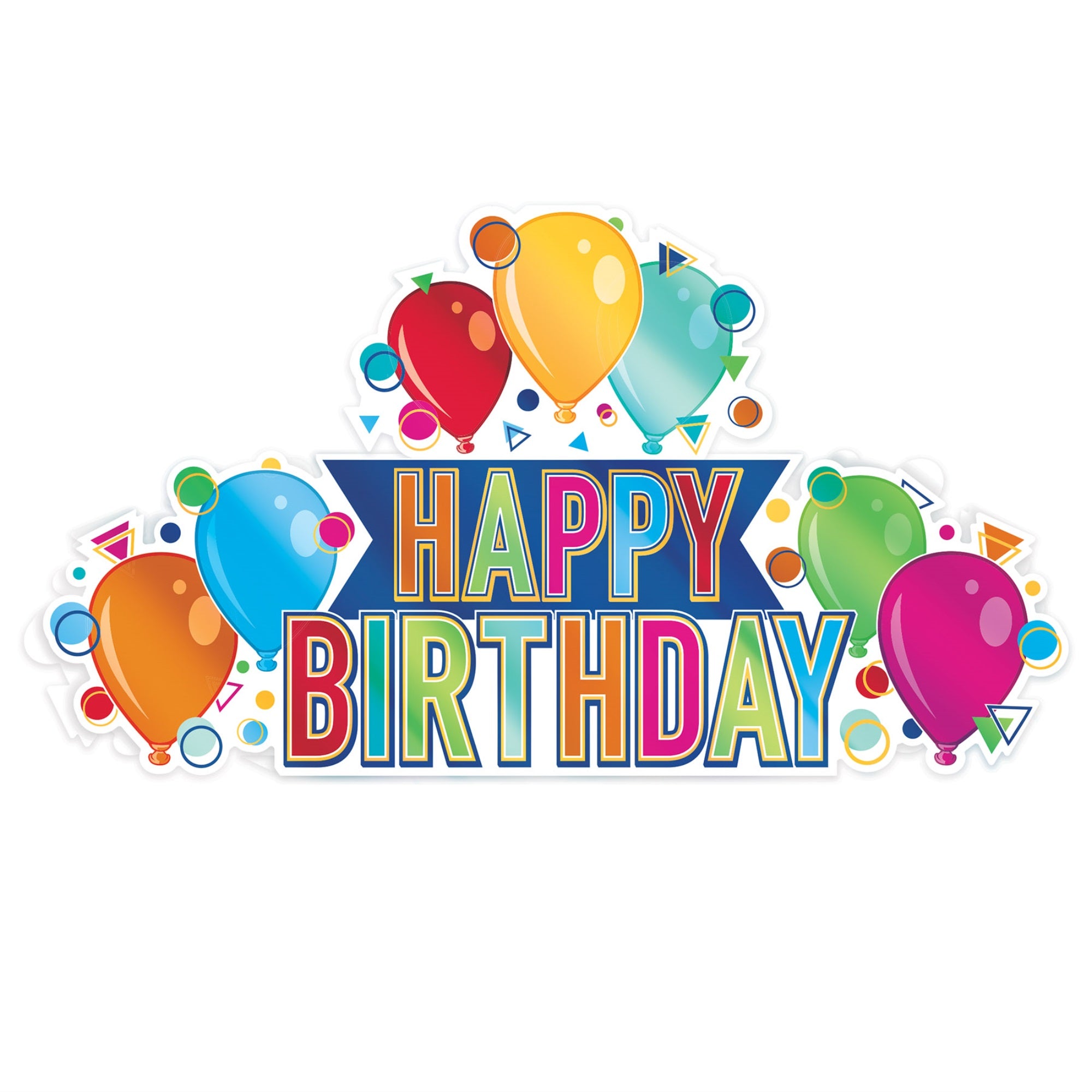 3-D Foil Happy Birthday Centerpiece, (Pack Of 12)