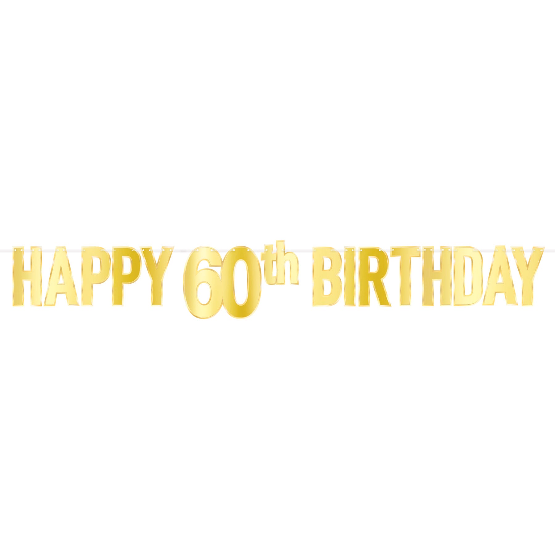 Foil Happy  60th  Birthday Streamer