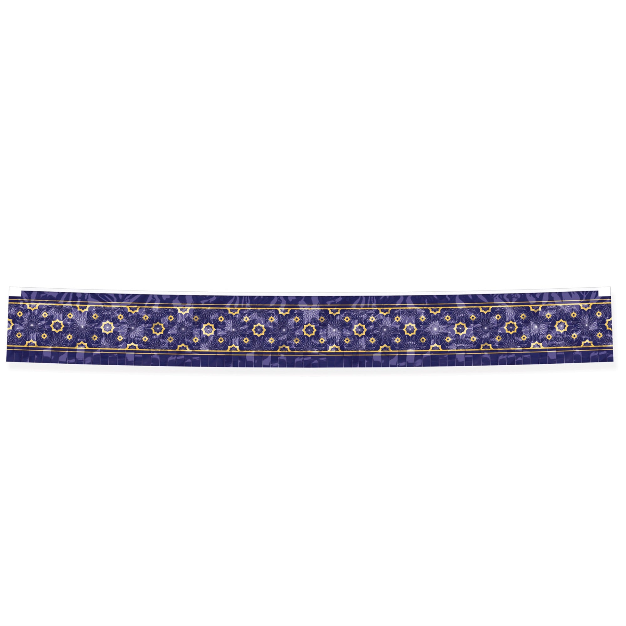 Metallic Ramadan Fringe Banner Prtd 1-Ply Pvc Fringe Pack Of 12