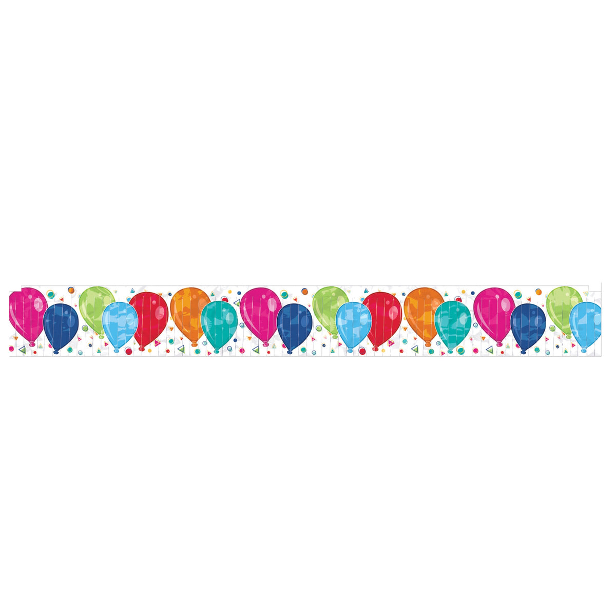 Metallic Balloons Fringe Banner Prtd 1-Ply Pvc Fringe Pack Of 12