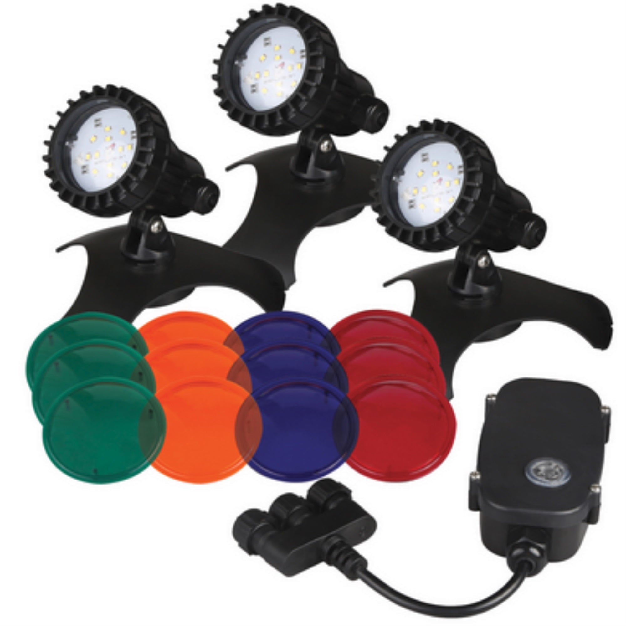Led Pond Light (2-Lights) W/Photosensor & Transformer