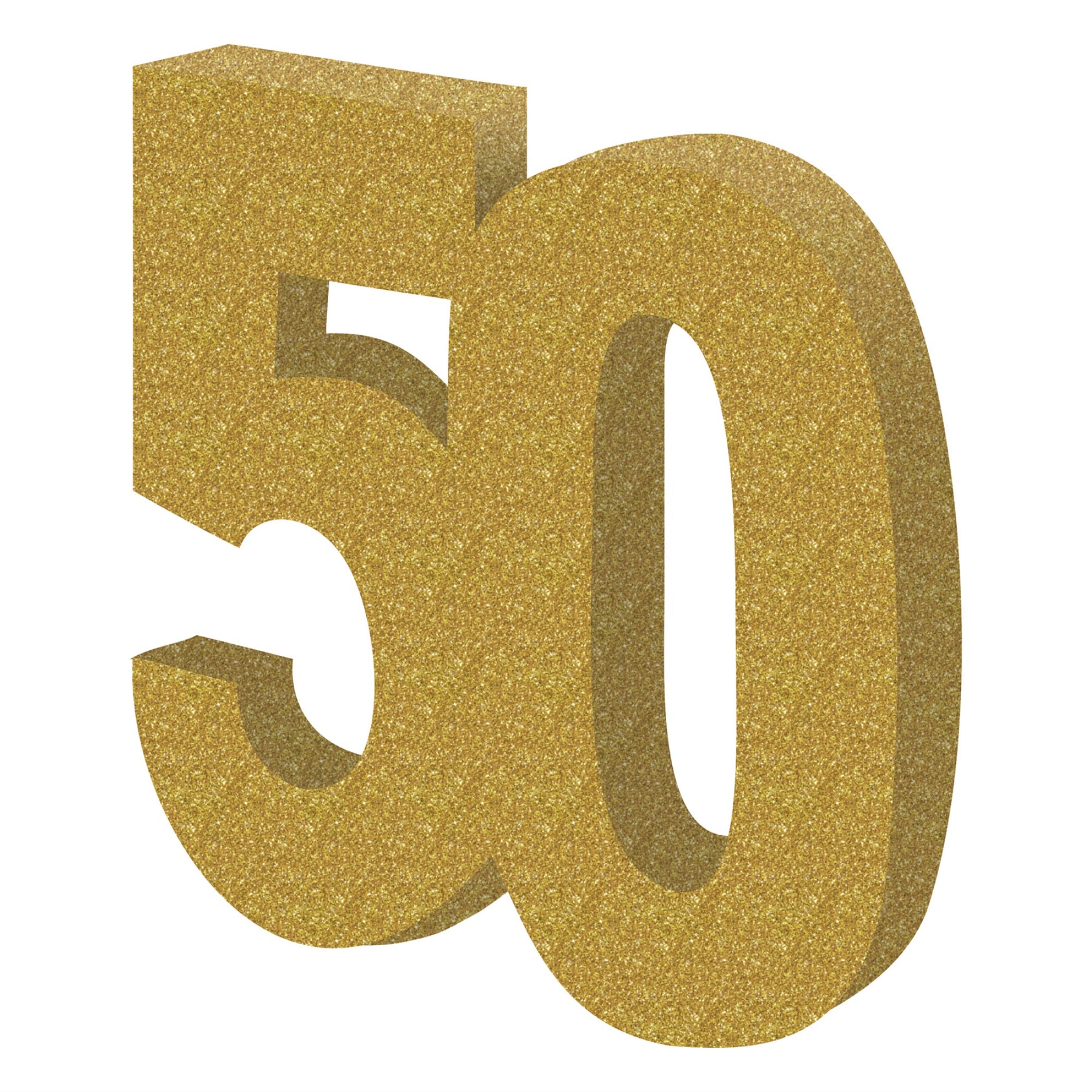 3-D Glittered  50  Centerpiece (Pack Of 6)