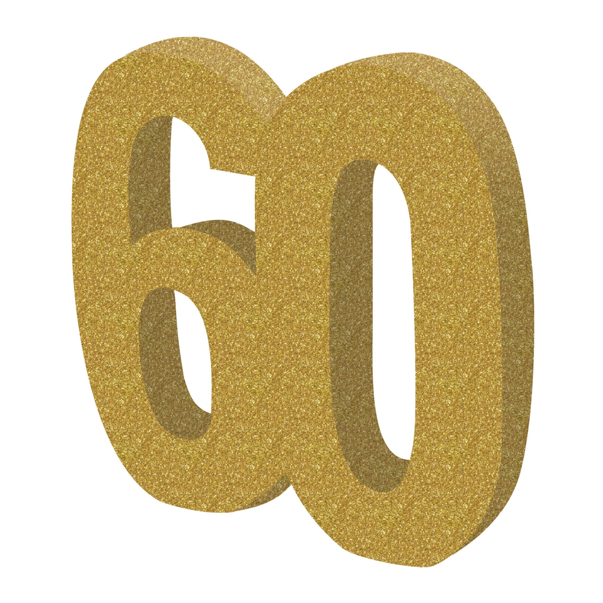 3-D Glittered  60  Centerpiece (Pack Of 6)