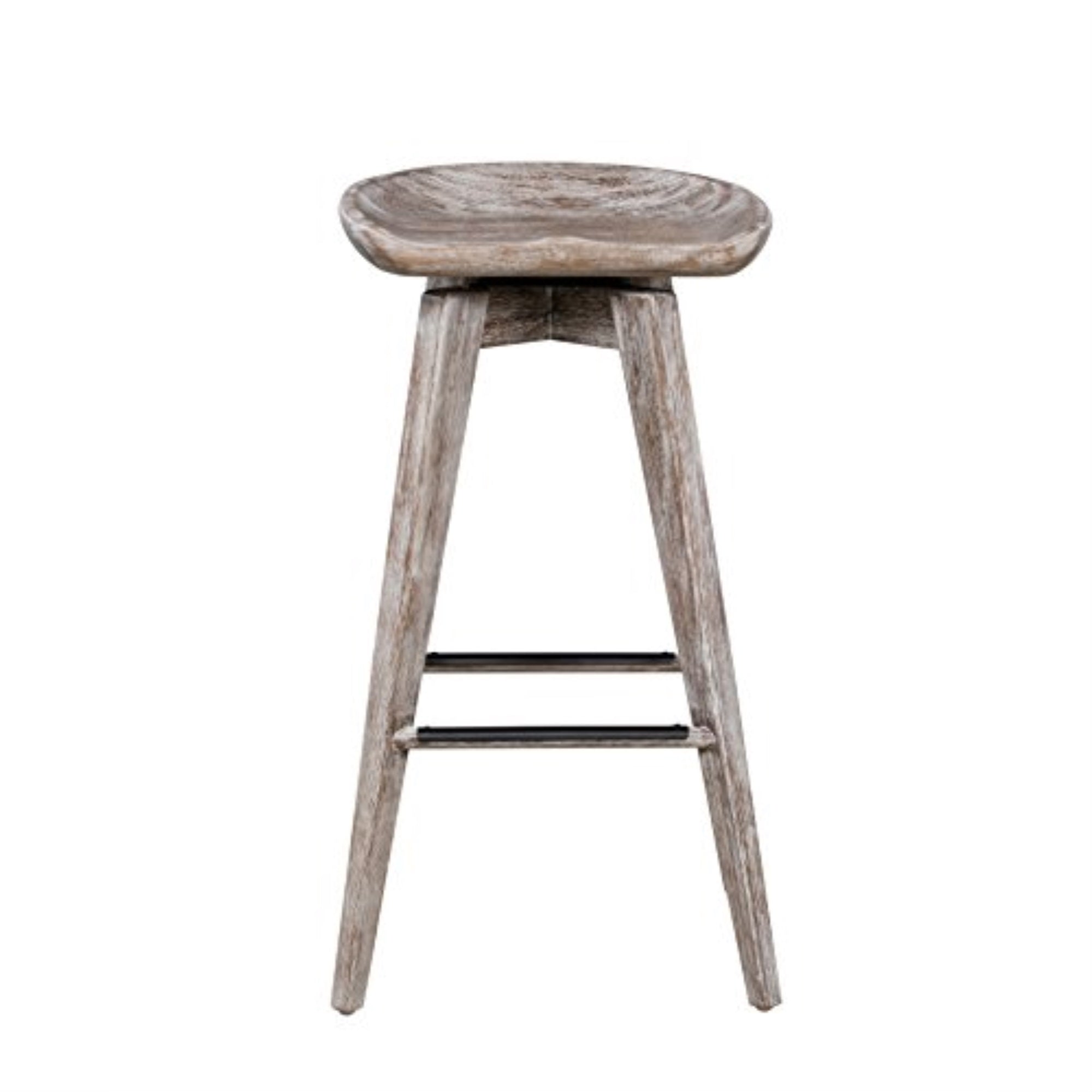 29 Bali Swivel Barstool [Barnwood Wire-Brush]