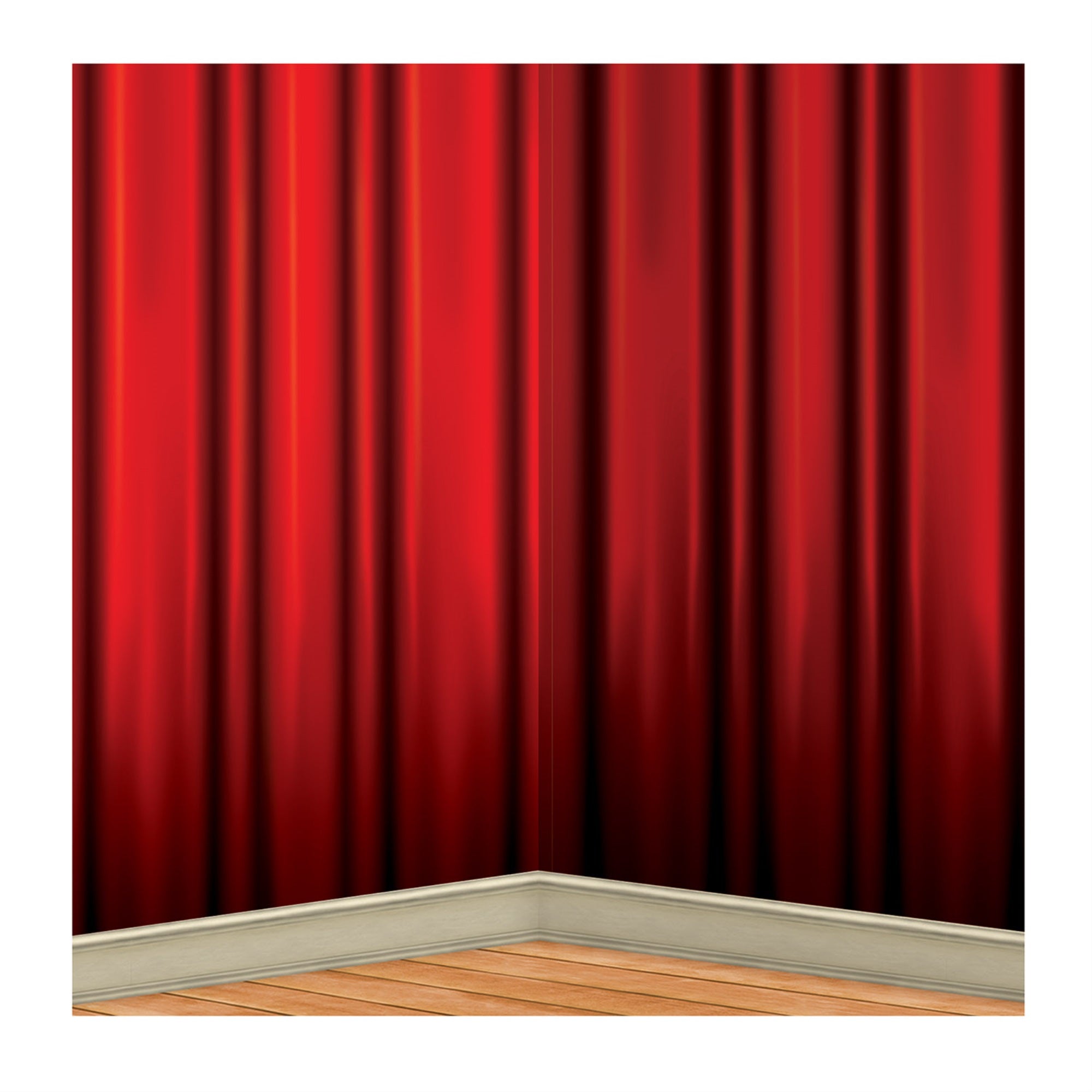 Red Curtain Backdrop, (Pack Of 6)