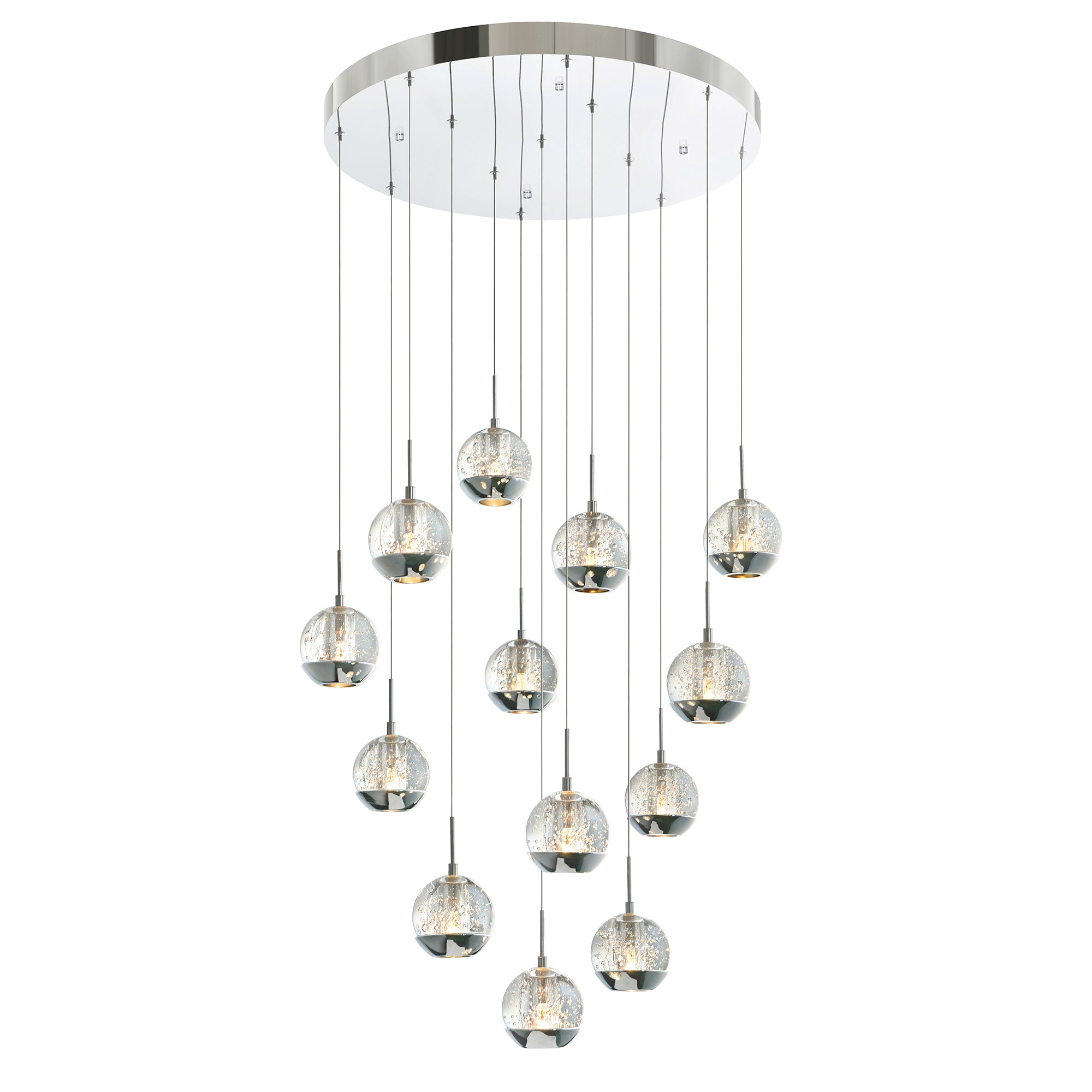 13 Light Multi Light Pendant With Chrome Finish