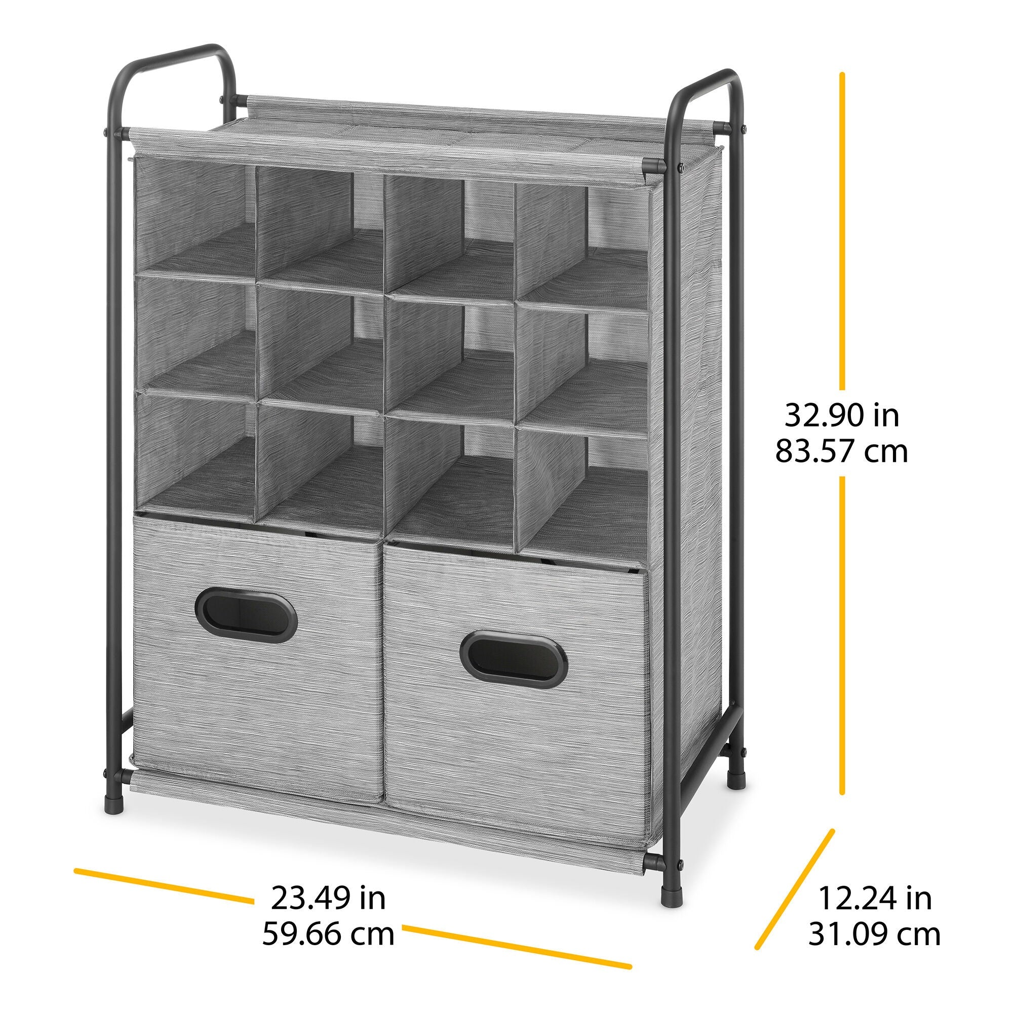Whitmor Freestanding 12-Compartment Shoe Organizer