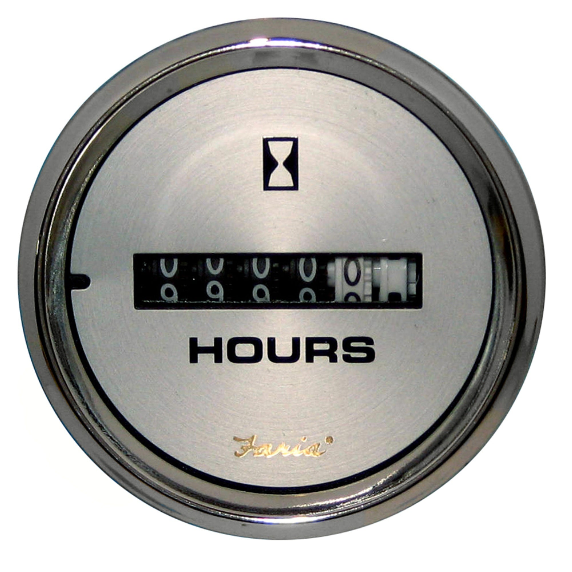Faria Kronos 2' Hourmeter 10,000 Hrs 12-32Vdc