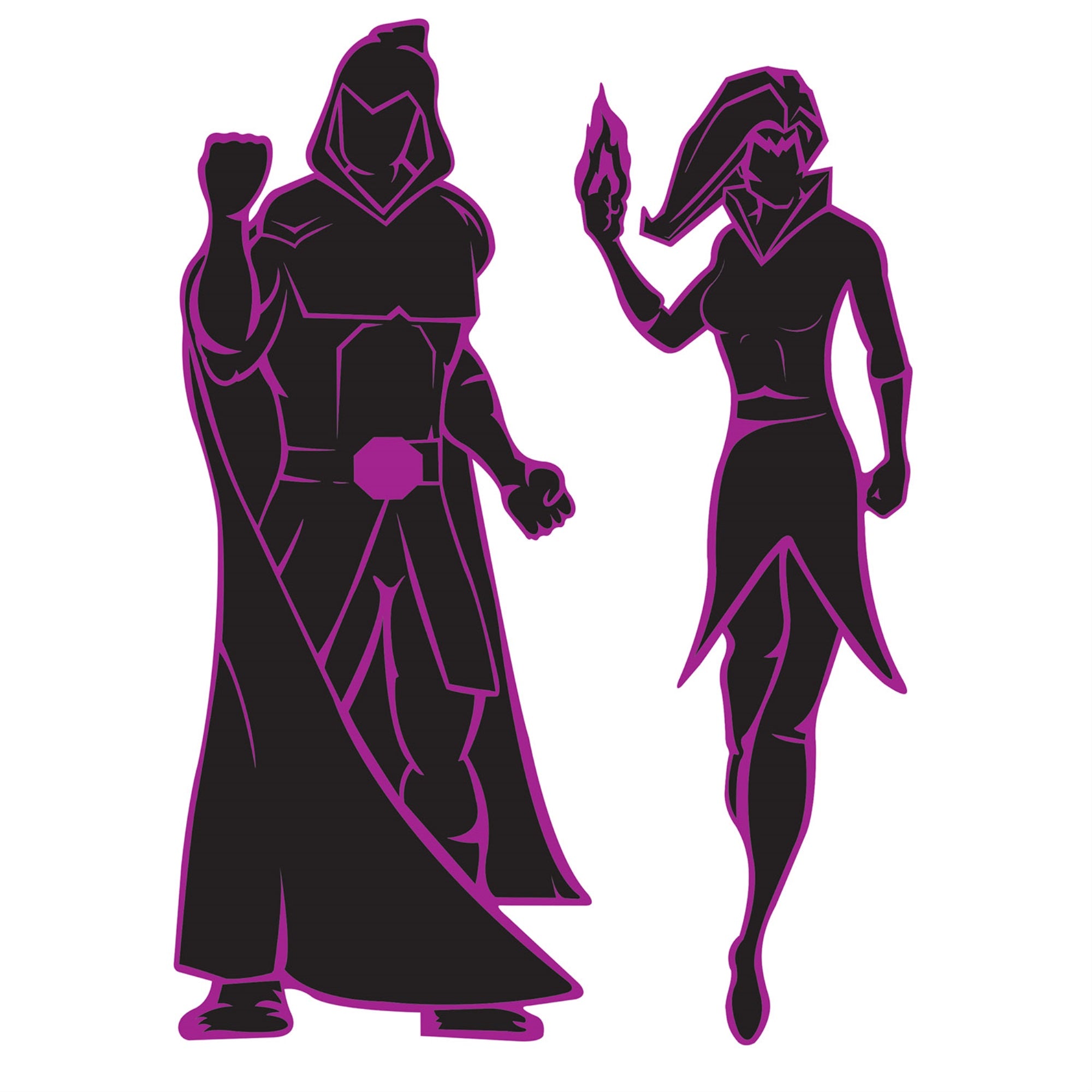 Villain Silhouettes, (Pack Of 12)