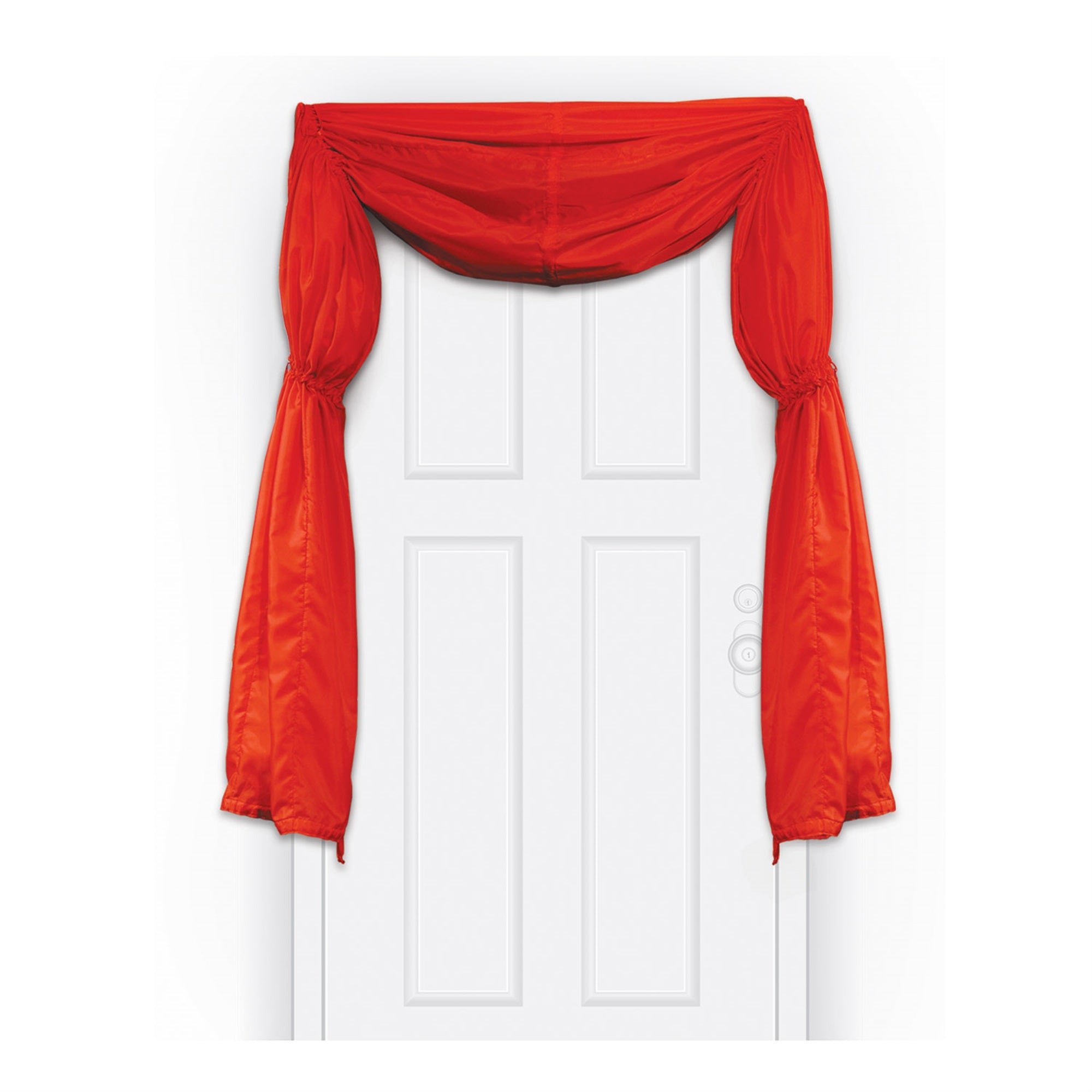Fabric Red Curtain/Bunting, (Pack Of 6)