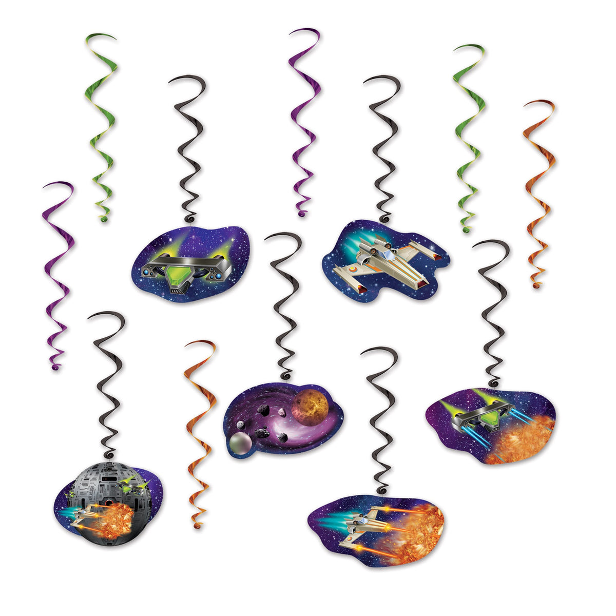 Spaceship Whirls, (Pack Of 6)