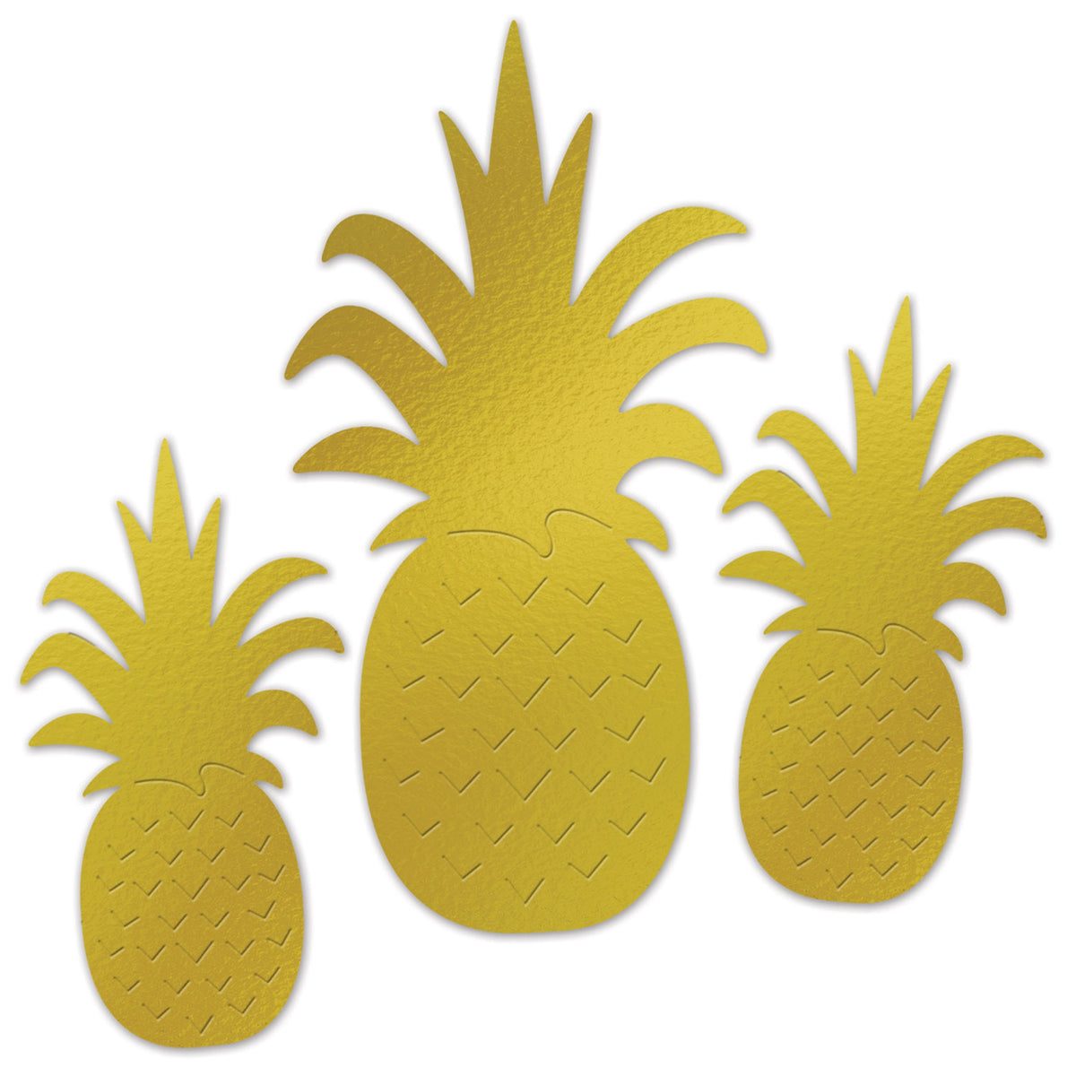 Foil Pineapple Silhouettes, (Pack Of 12)