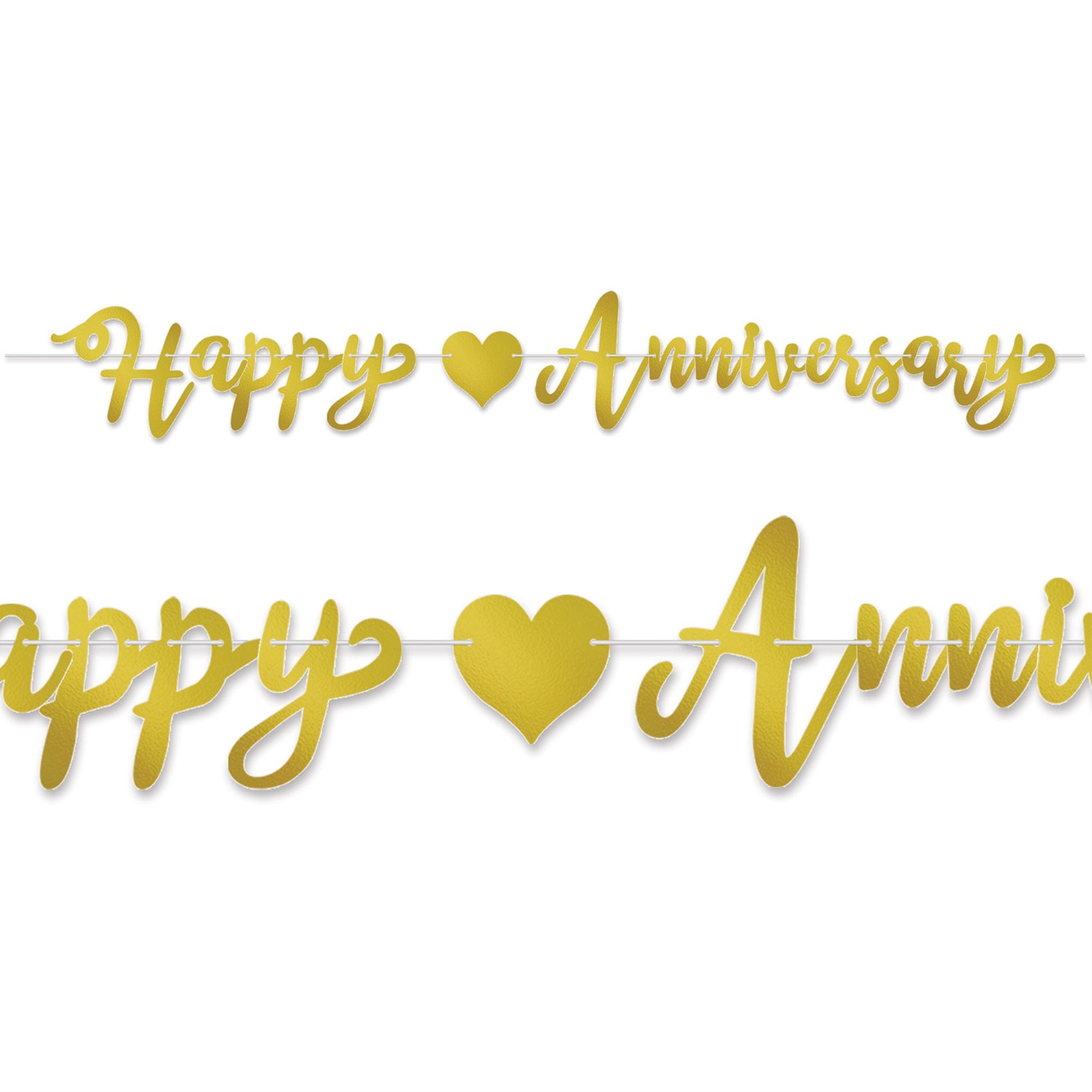 Foil Happy Anniversary Streamer, (Pack Of 12)