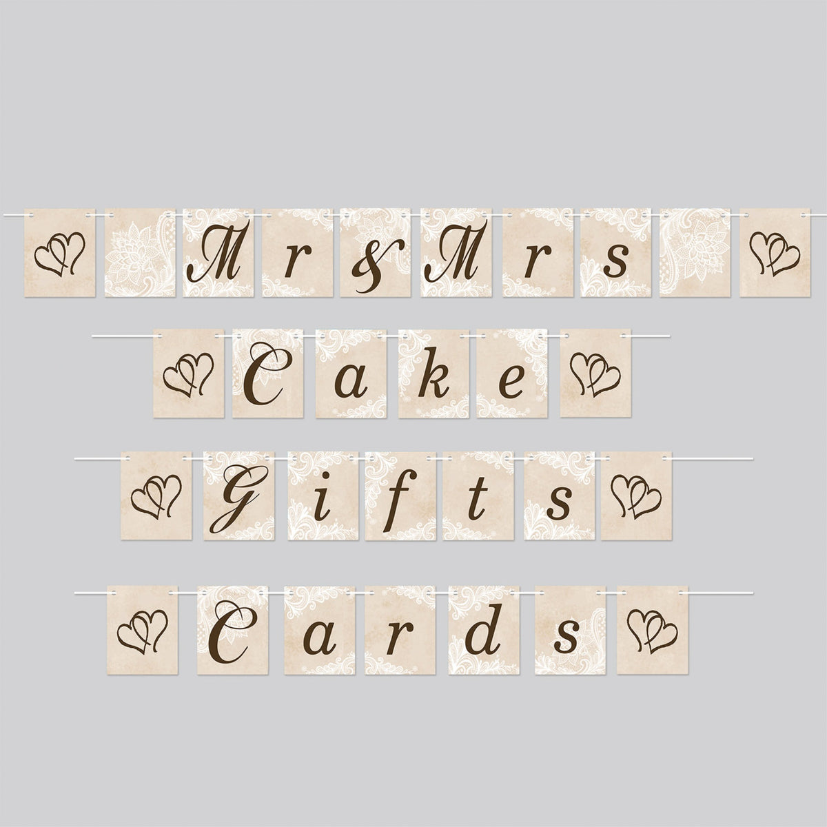Wedding Streamer Set, (Pack Of 12)
