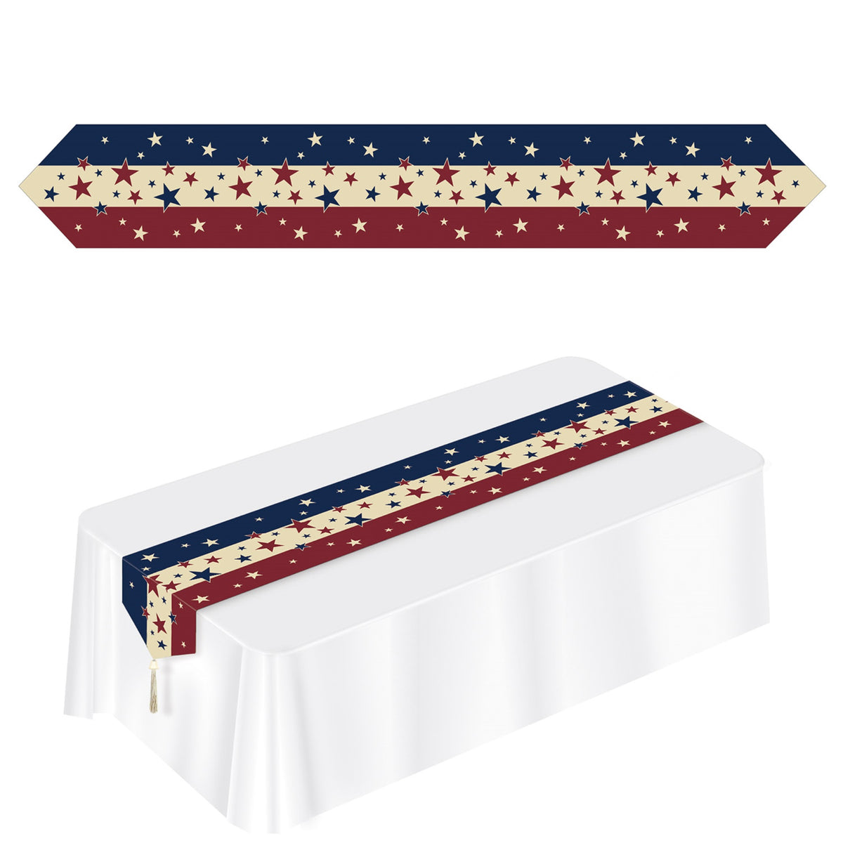 Printed Americana Table Runner, (Pack Of 12)