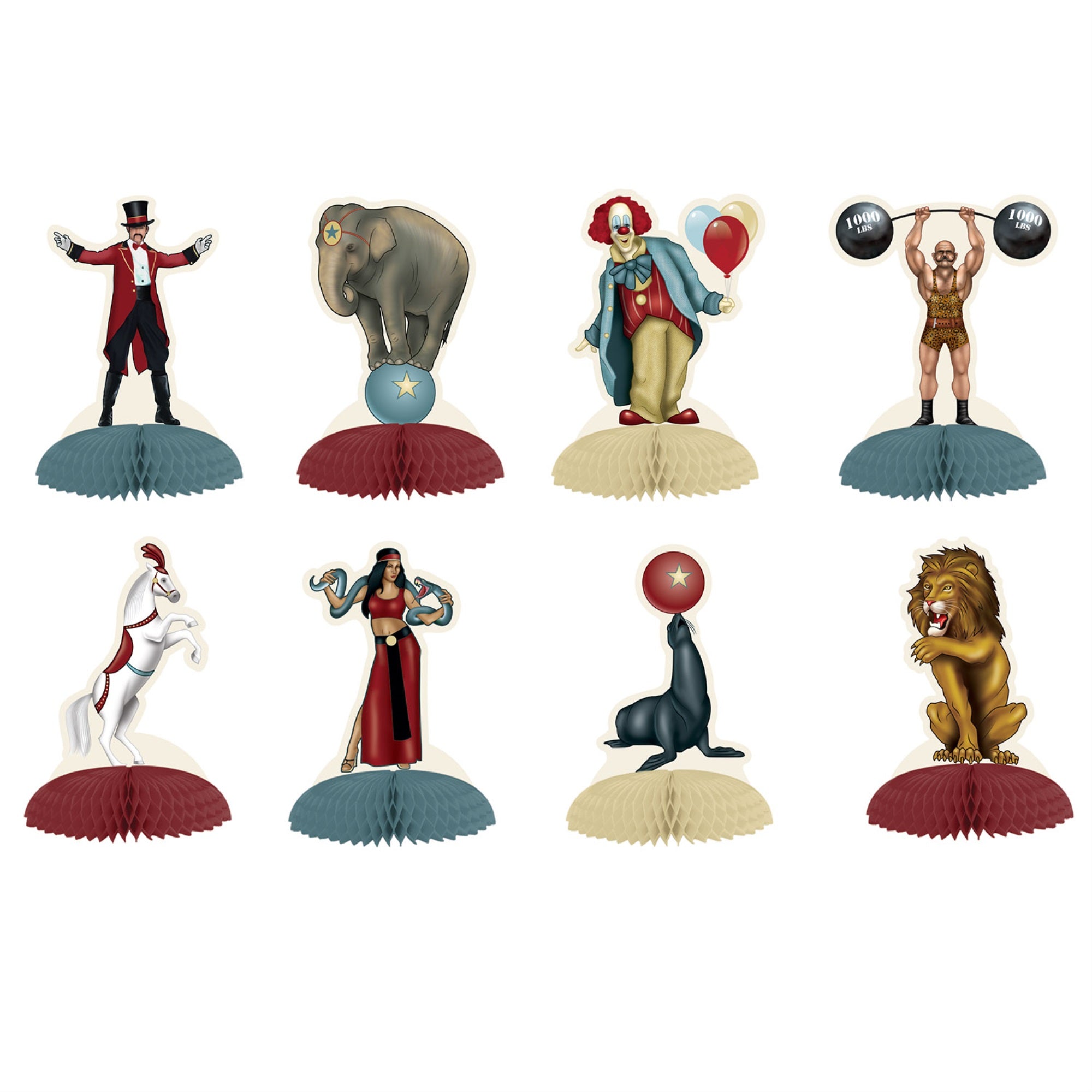 Vintage Circus Mini Centerpieces, (Pack Of 12)