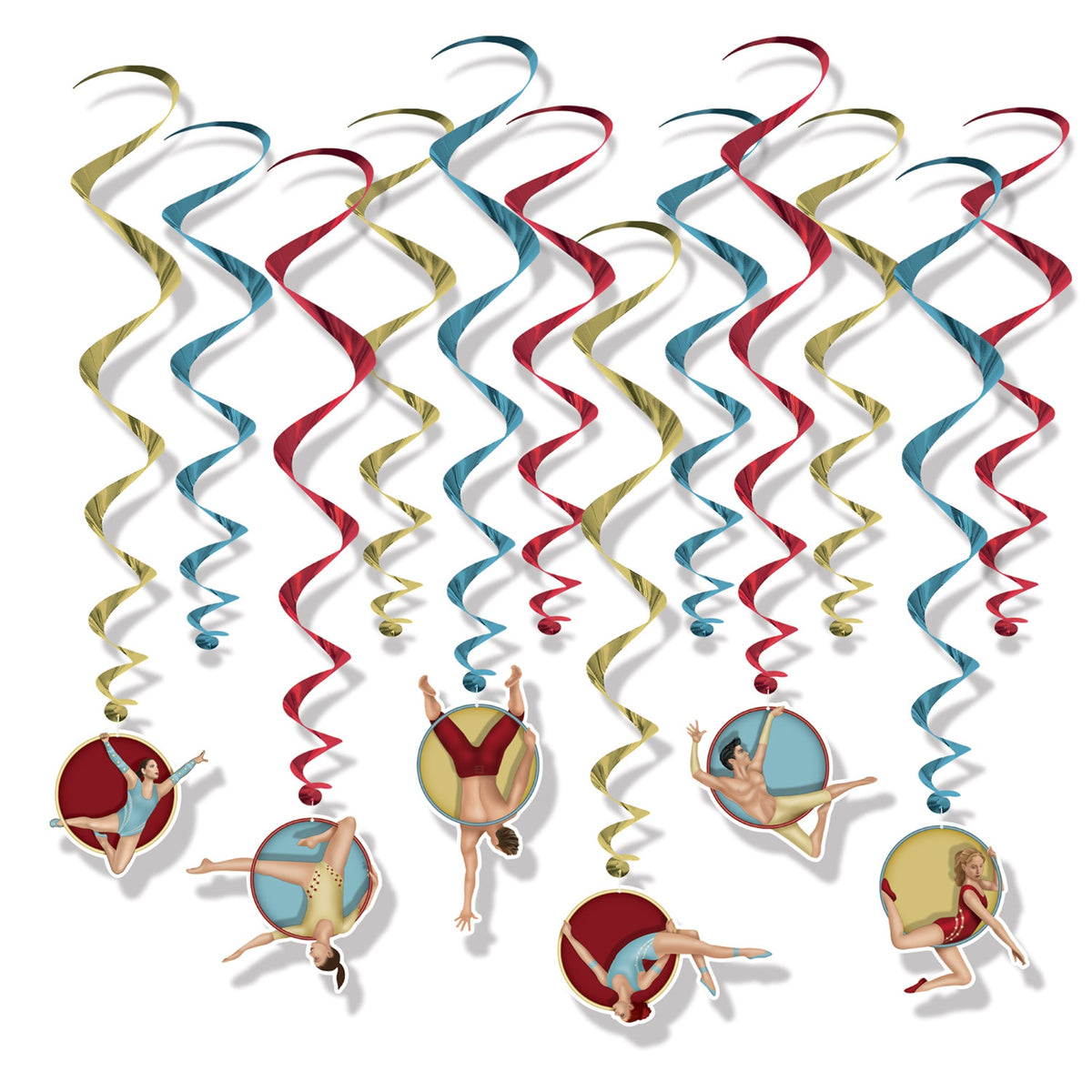 Vintage Circus Whirls, (Pack Of 6)