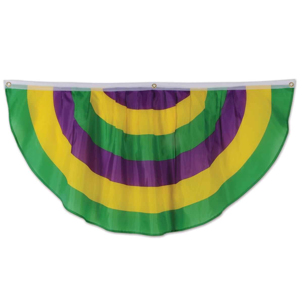 Mardi Gras Fabric Bunting, (Pack Of 6)
