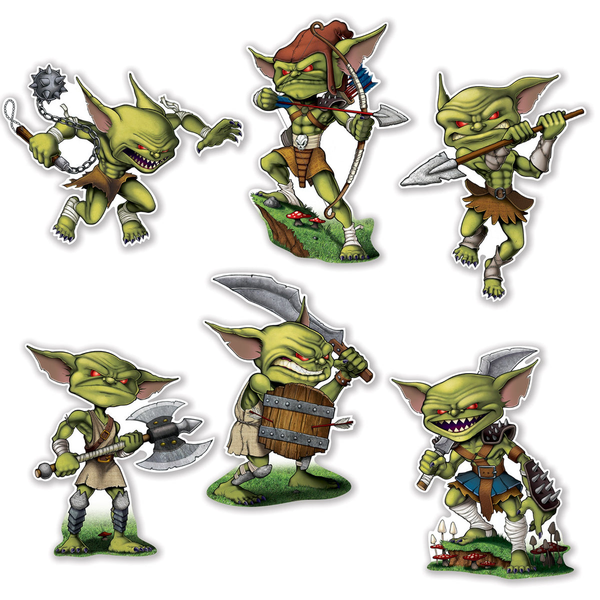 Goblin Cutouts, (Pack Of 12)
