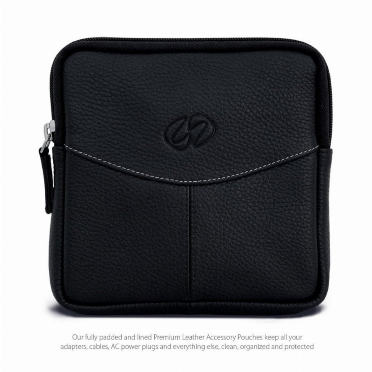 Maccase Premium Leather Travel Pouch - Black