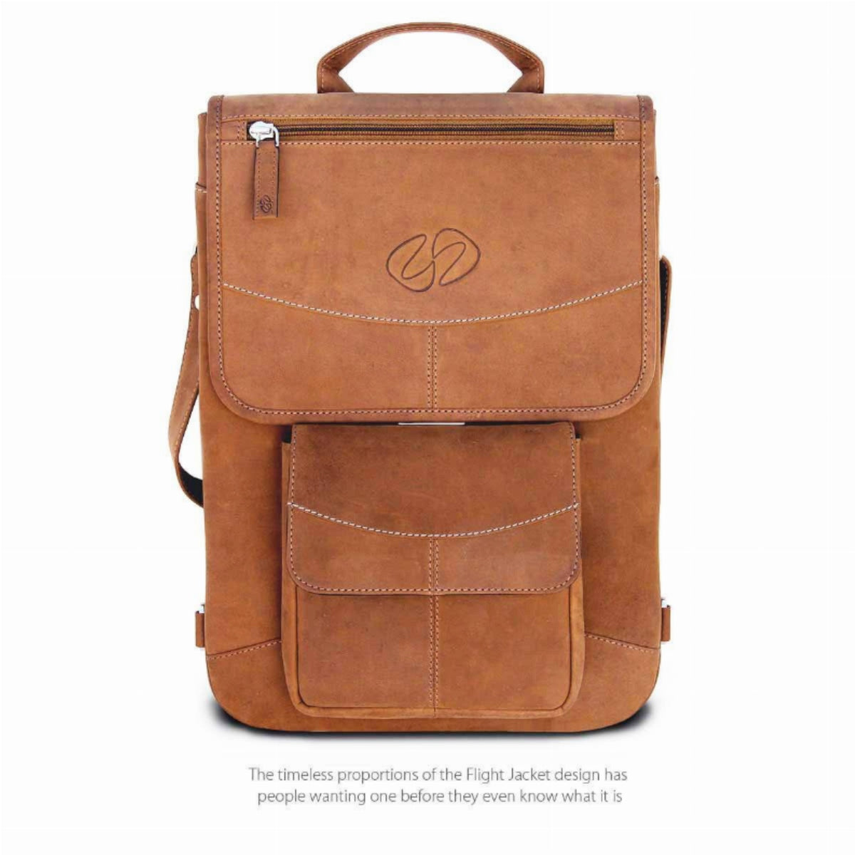 15' Maccase Premium Leather Macbook Pro  Flight Jacket  With Backpack Opt - Vintage