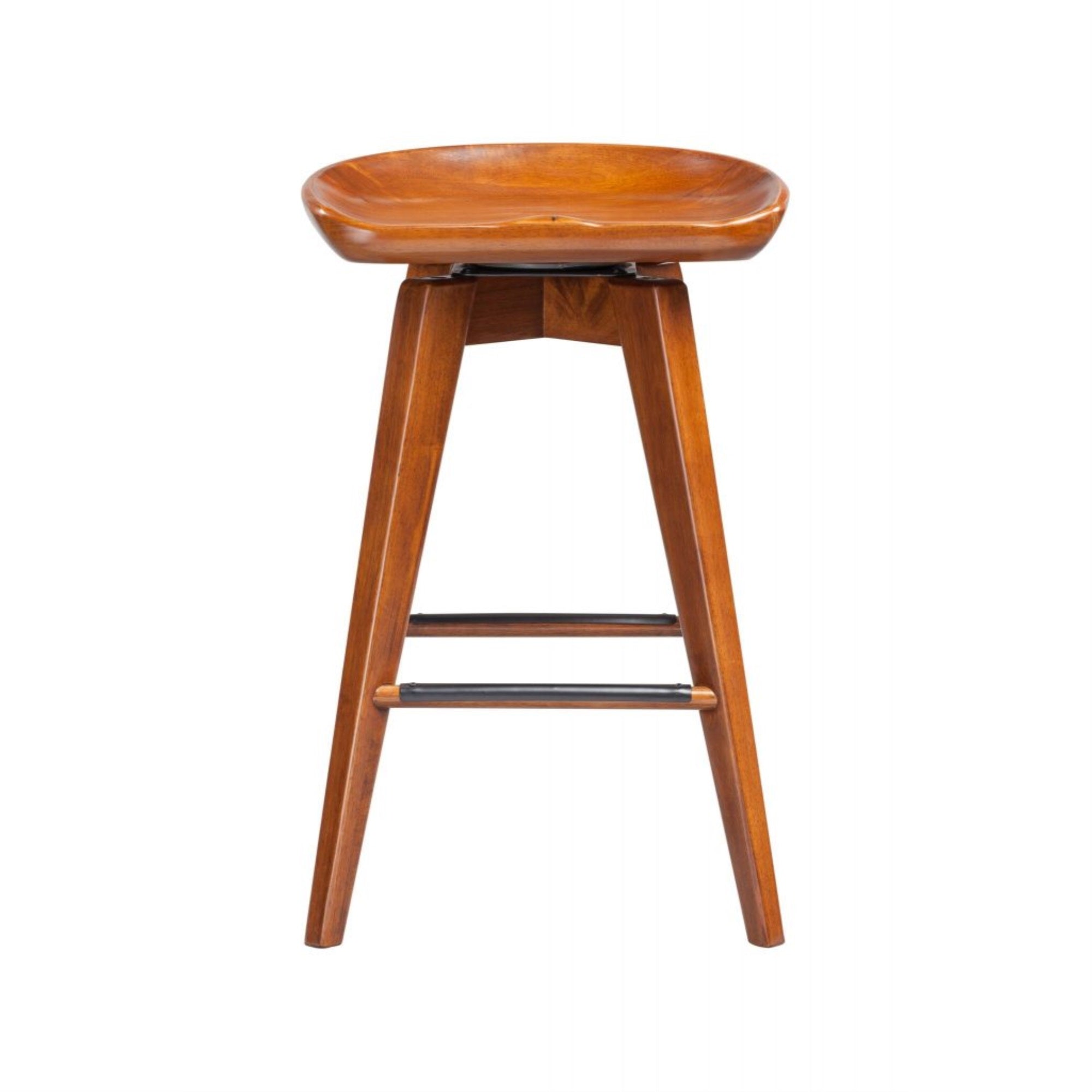 Boraam Bali Counter Height Swivel Stool, 24-Inch, Walnut