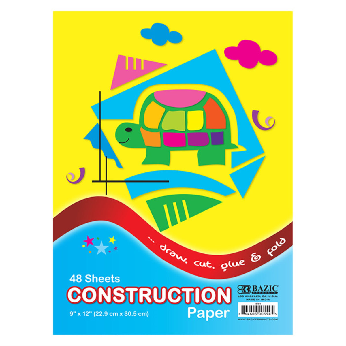 Bazic 48 Ct. 9' X 12' Construction Paper
