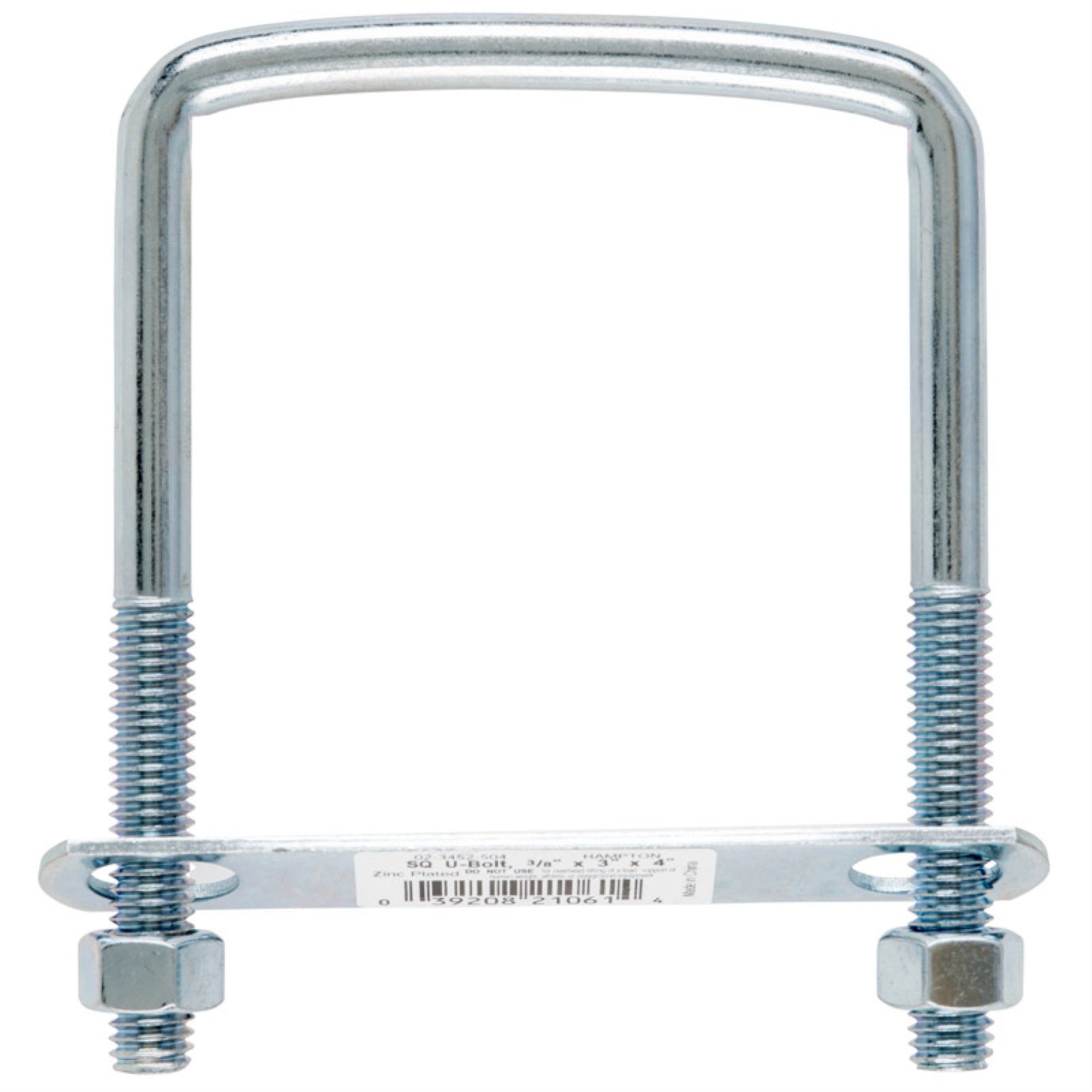 Bolt U Sq 3/8X3X4 (Pack Of 10)