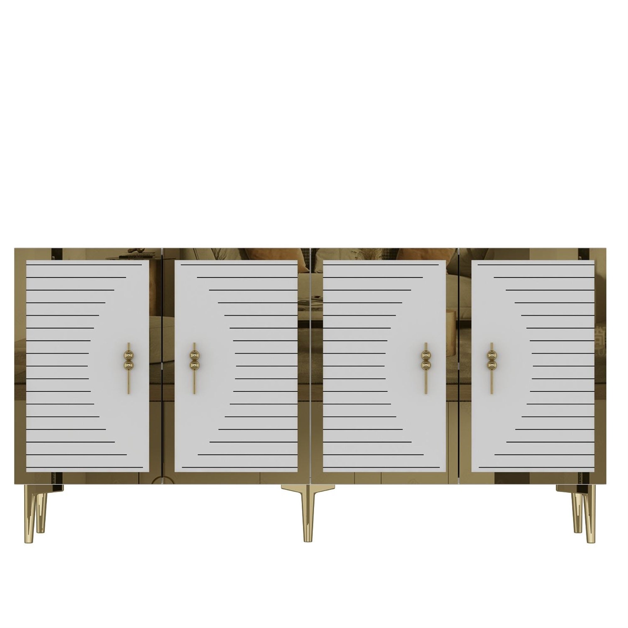Asir Group 555CHM1316 Console, WhiteGold
