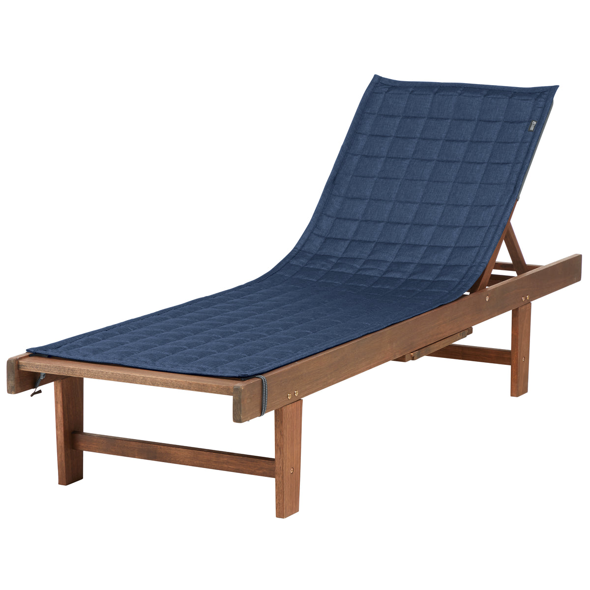 Montlake Fadesafe Patio Chaise Lounge Slipcover, By Classic Accessories, 80' X 26', Heather Indigo