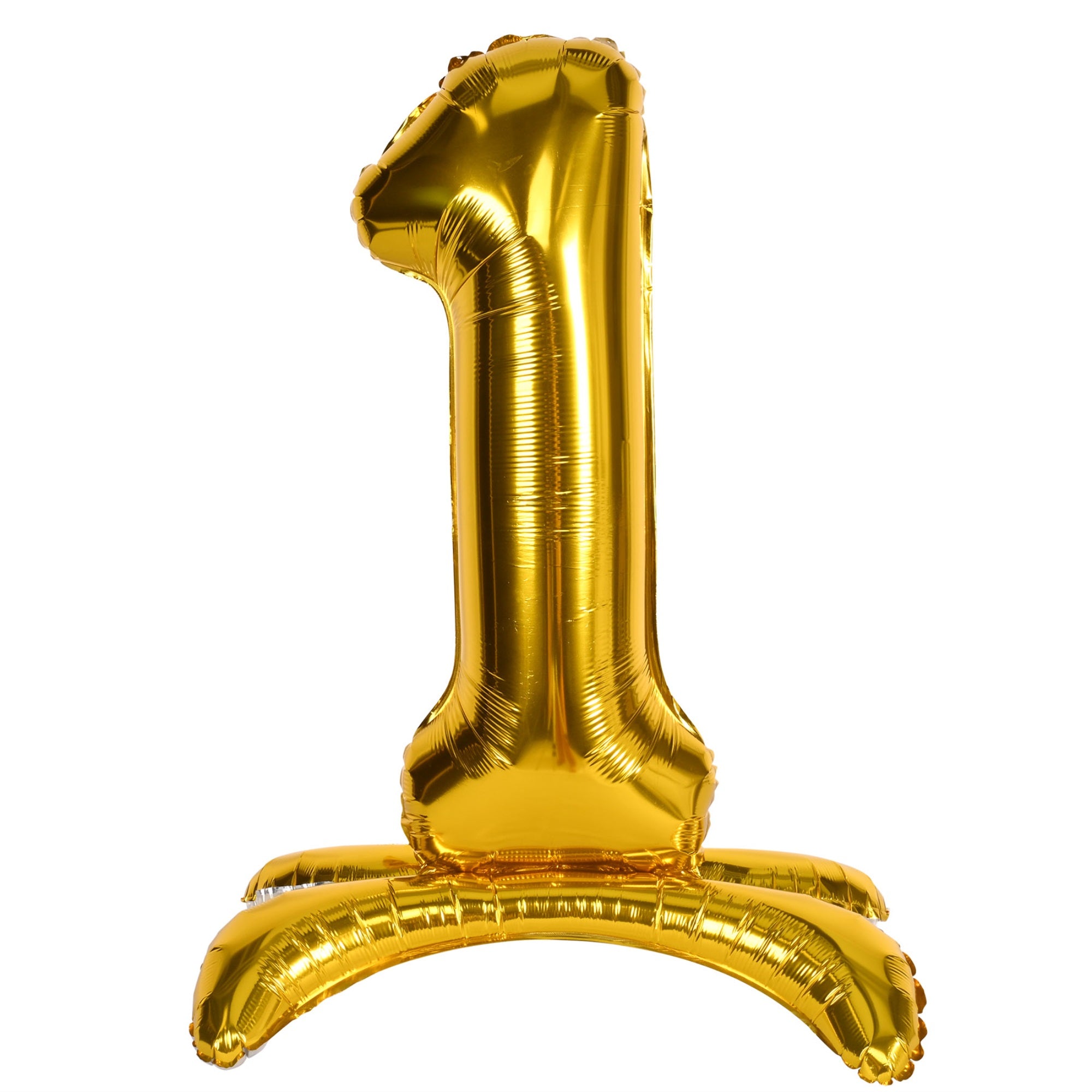 Self-Standing Balloon Number  1  Gold; Assembly Required Pack Of 6