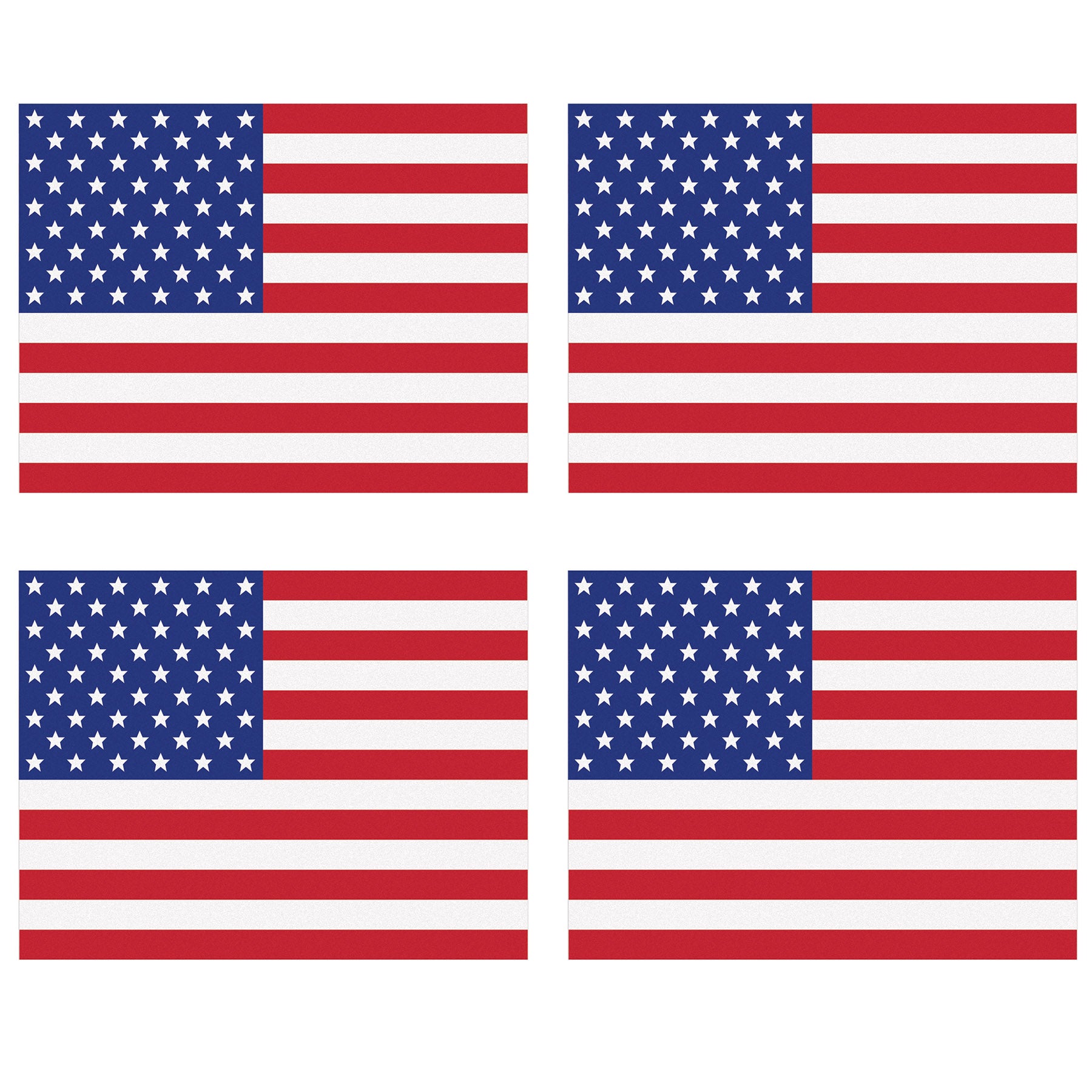 Plastic American Flag Placemats - Pack Of 12