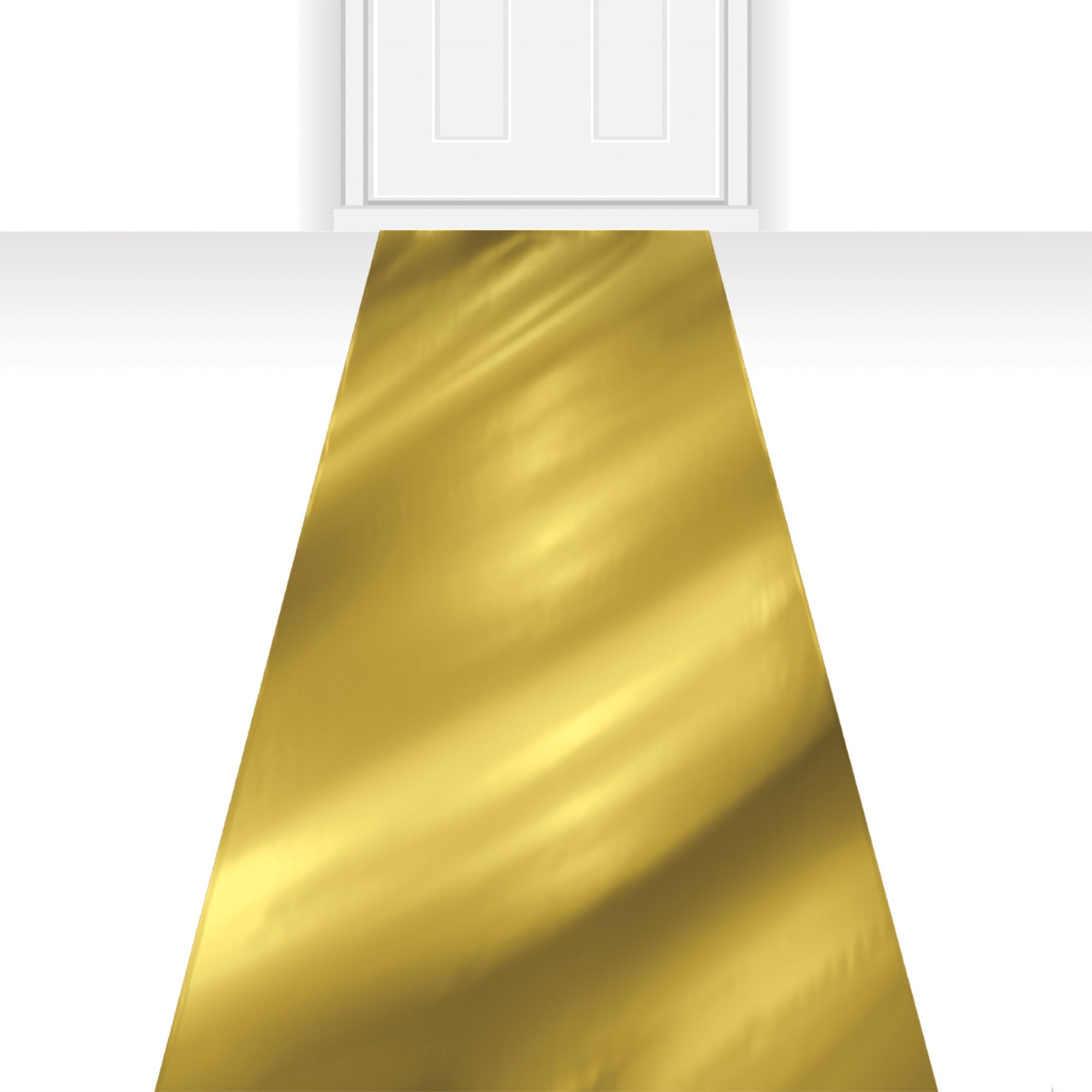 Metallic Aisle Runner Gold; Metallized Pvc W/Double-Sided Tape; Recommended For Indoor Use Only Pack Of 1
