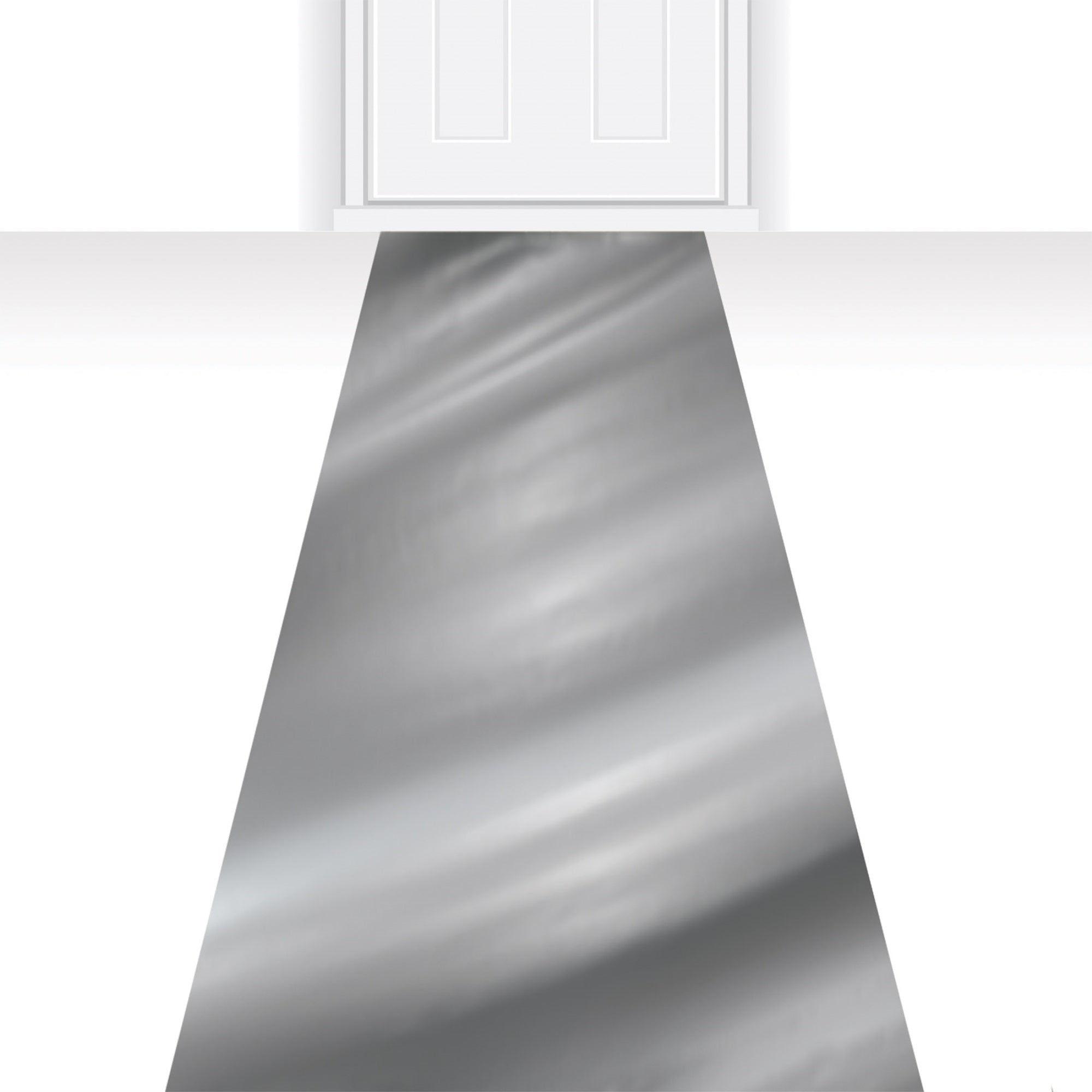 Metallic Aisle Runner Silver; Metallized Pvc W/Double-Sided Tape; Recommended For Indoor Use Only Pack Of 1
