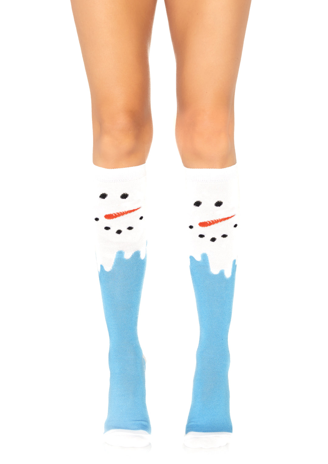 Leg Avenue Snow Man Knee High Socks. Multicolor Color