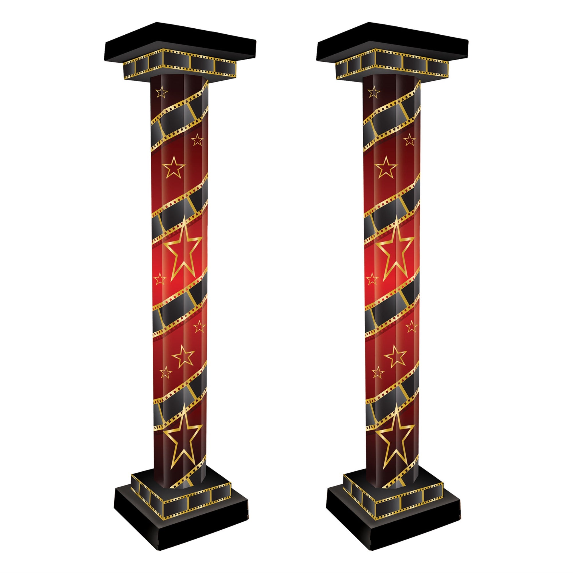 Red Carpet 3-D Tall Column Props Assembly Required Pack Of 1