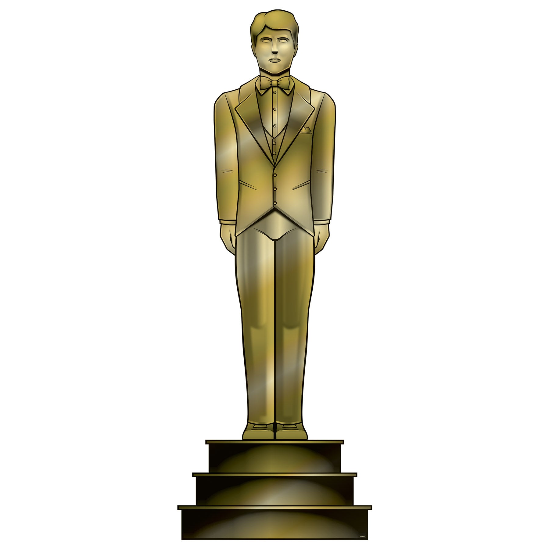 Red Carpet Male Statuette Stand-Up easel attached; assembly required Pack of 1