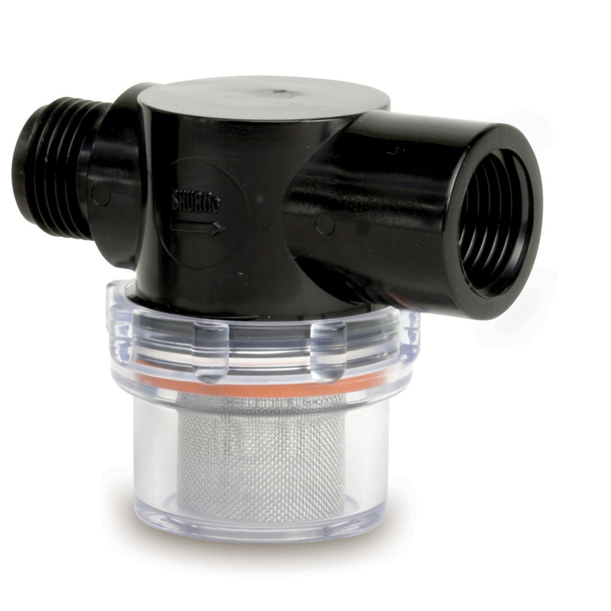 Shurflo Twist On Strainer 1/2' Pipe Inlet Clear Bowl