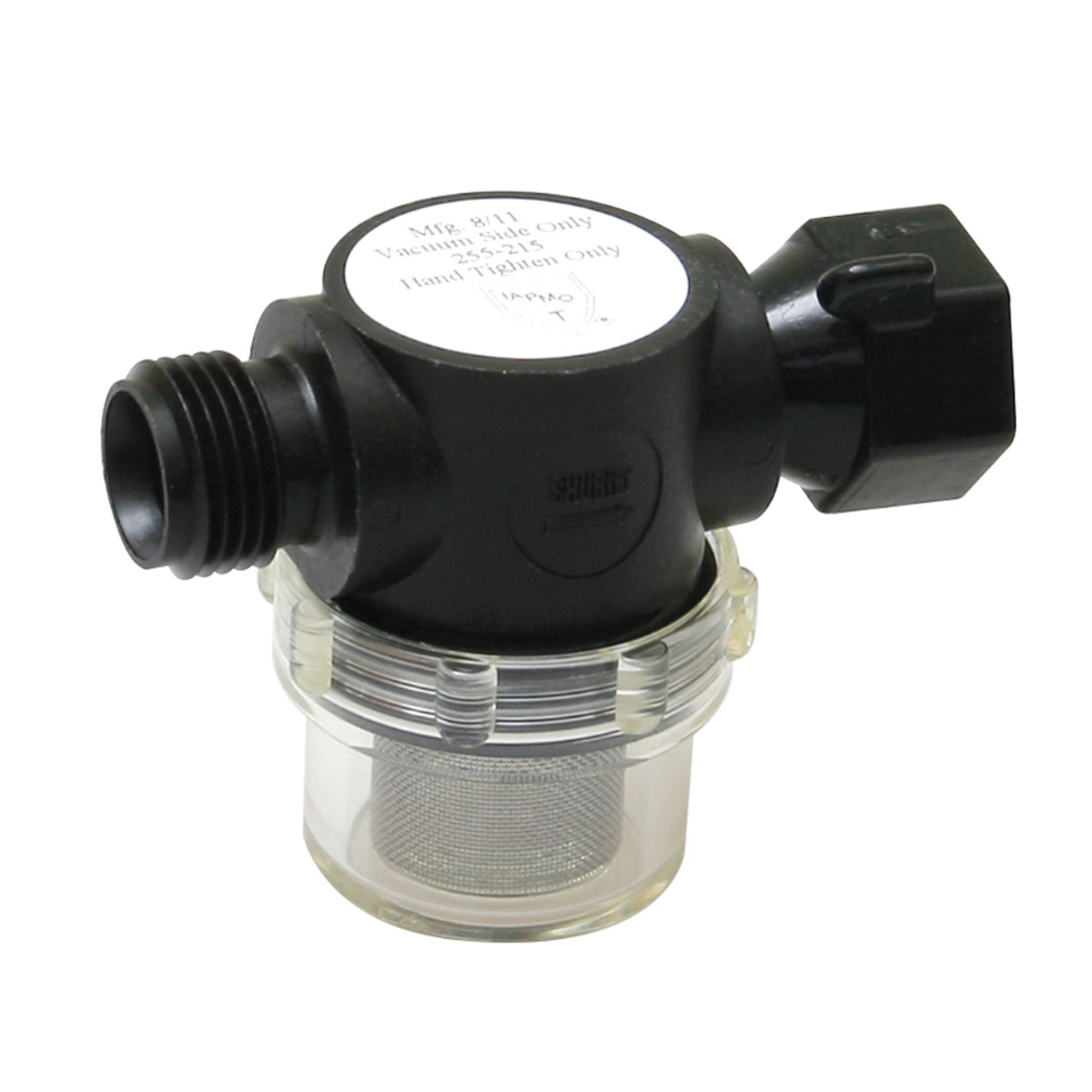 Shurflo Swivel Nut Strainer 1/2' Pipe Inlet Clear Bowl
